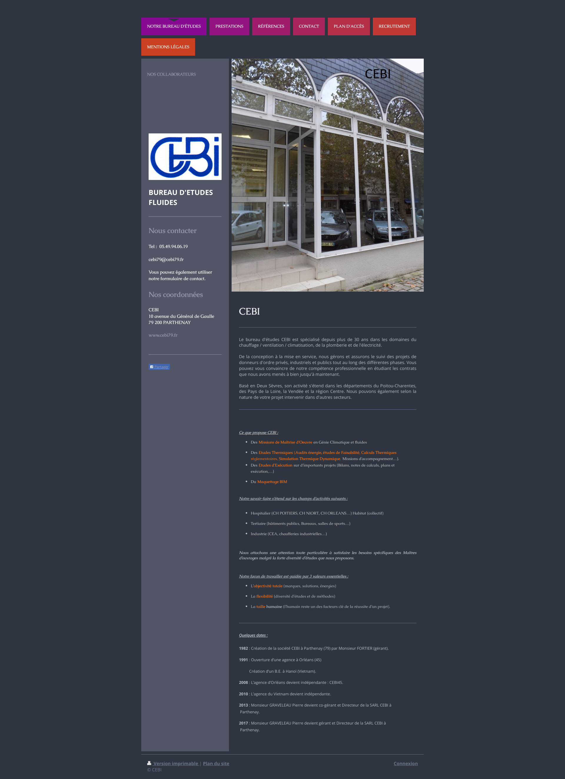 Aperçu du site