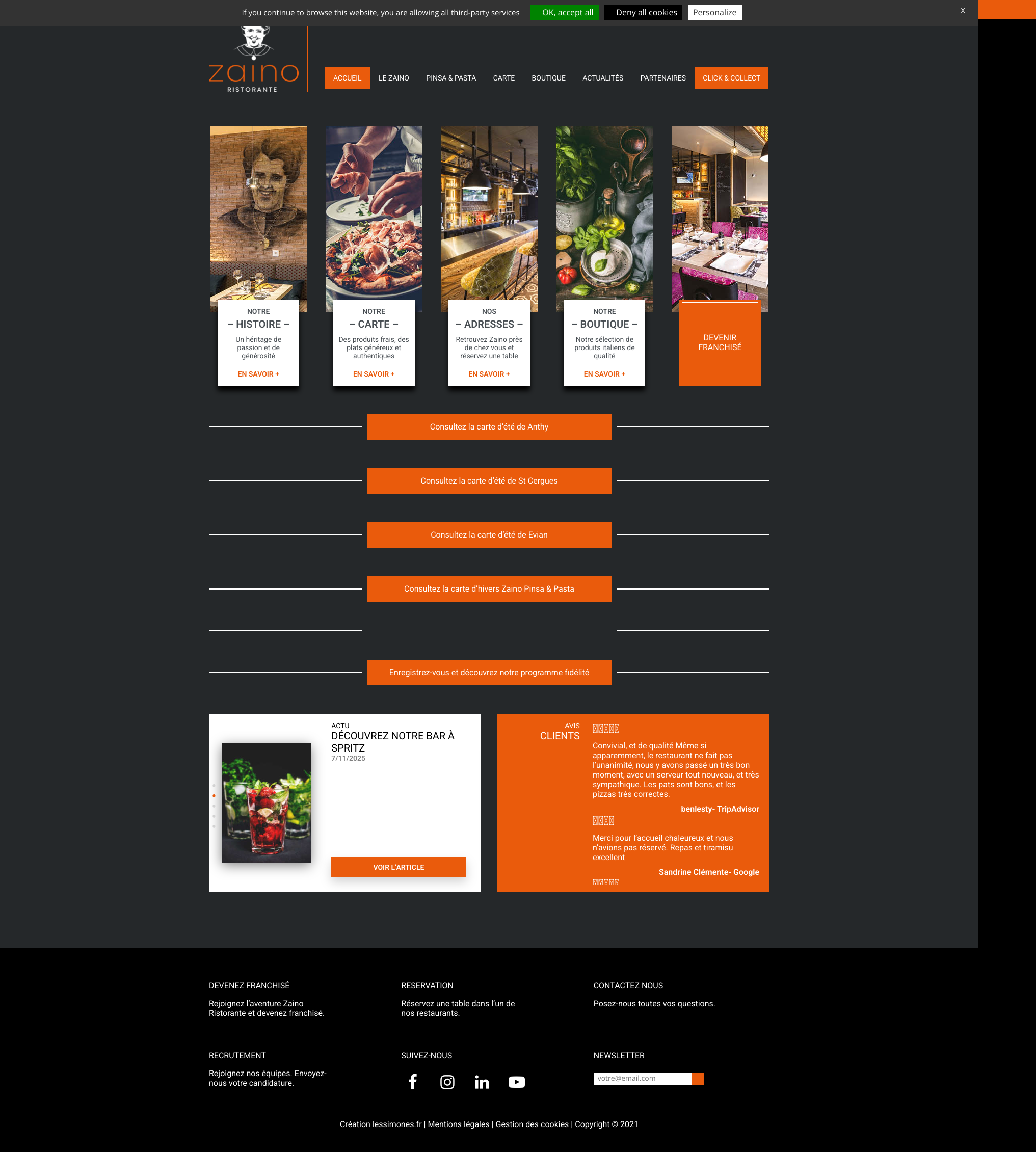 Aperçu du site