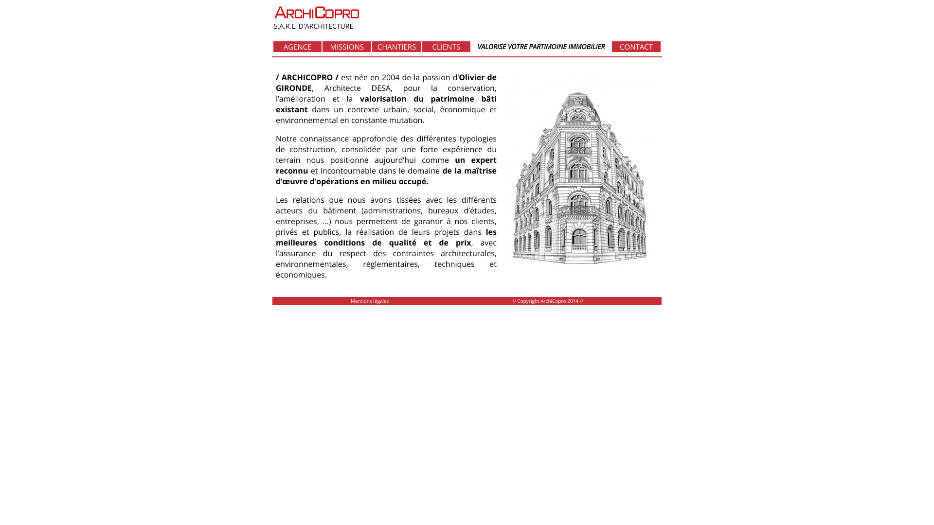 Aperçu du site