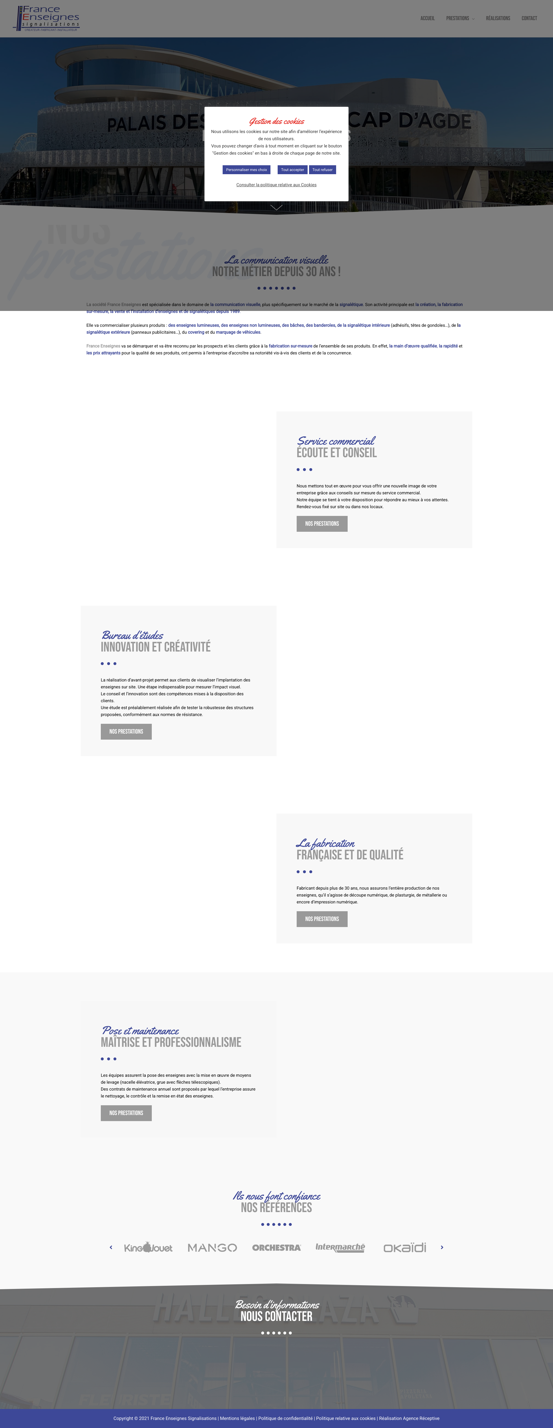 Aperçu du site