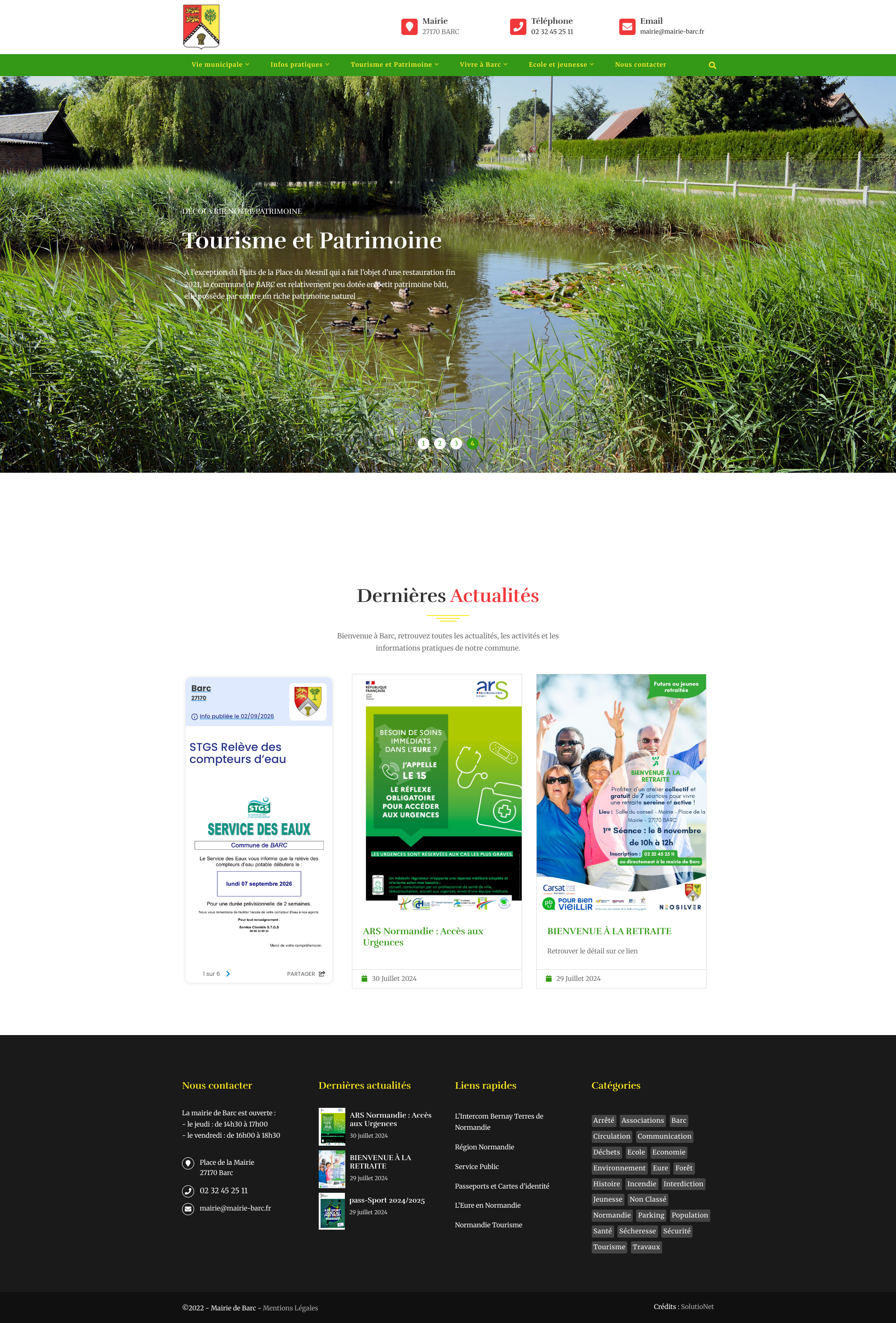 Aperçu du site