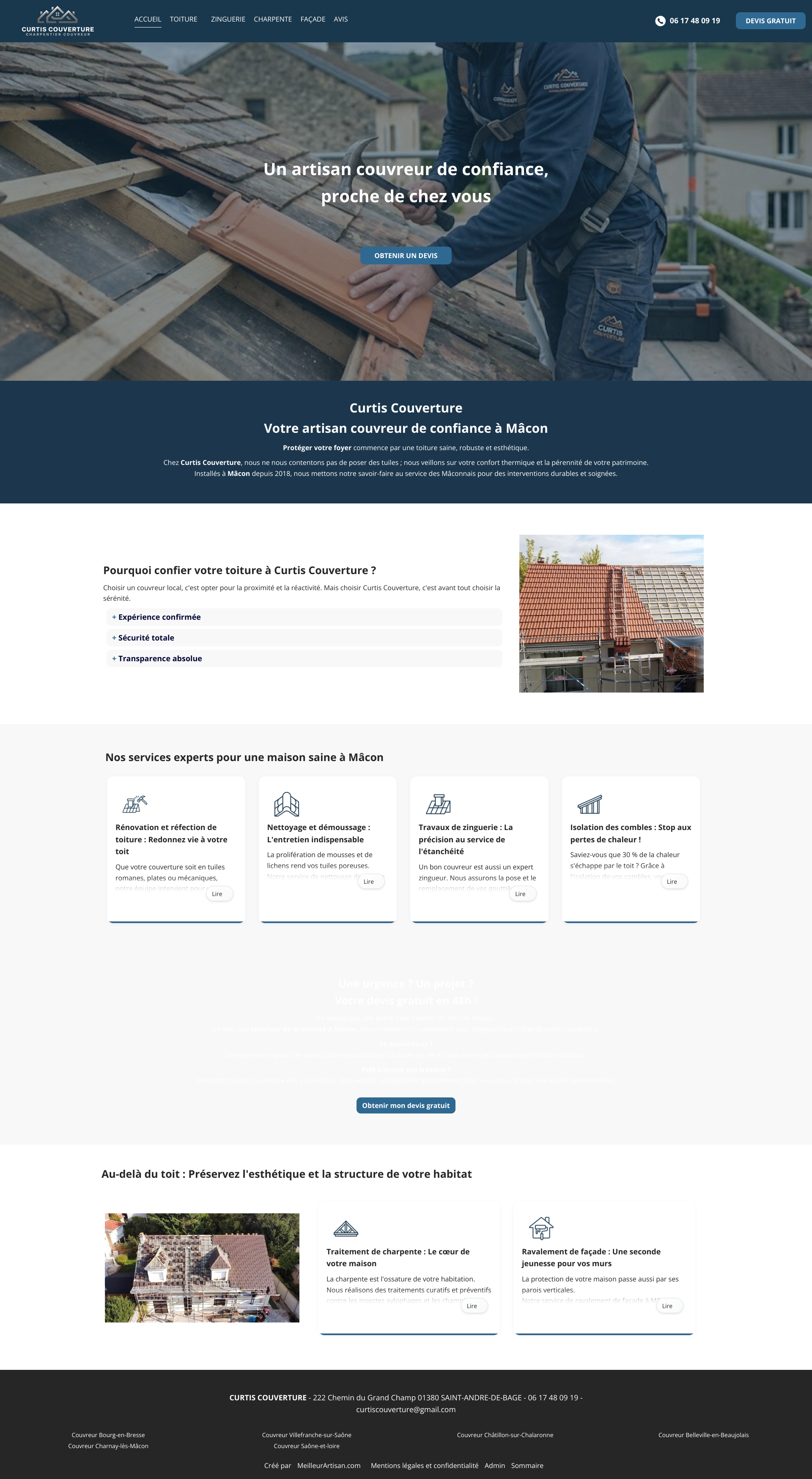Aperçu du site