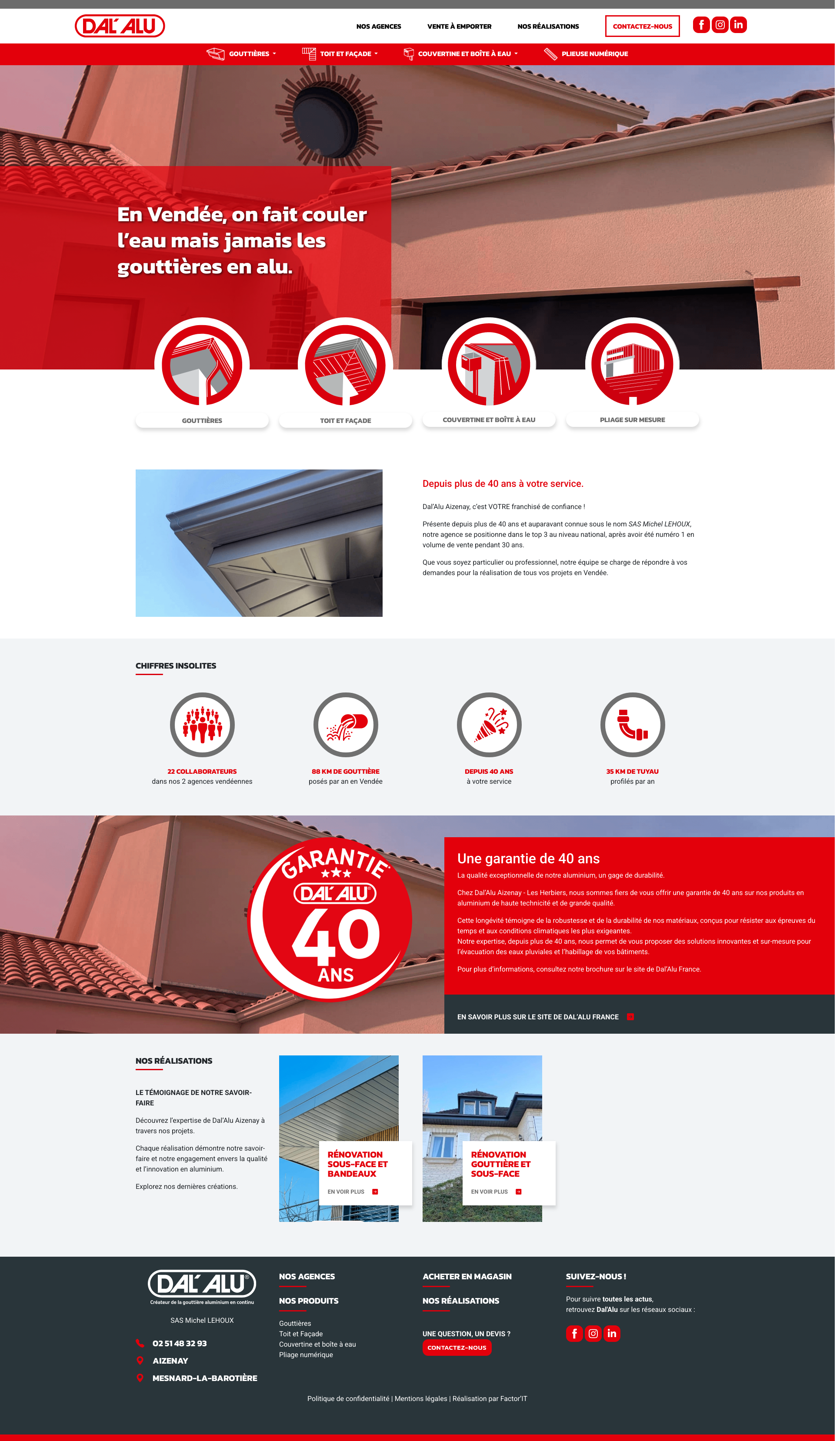 Aperçu du site