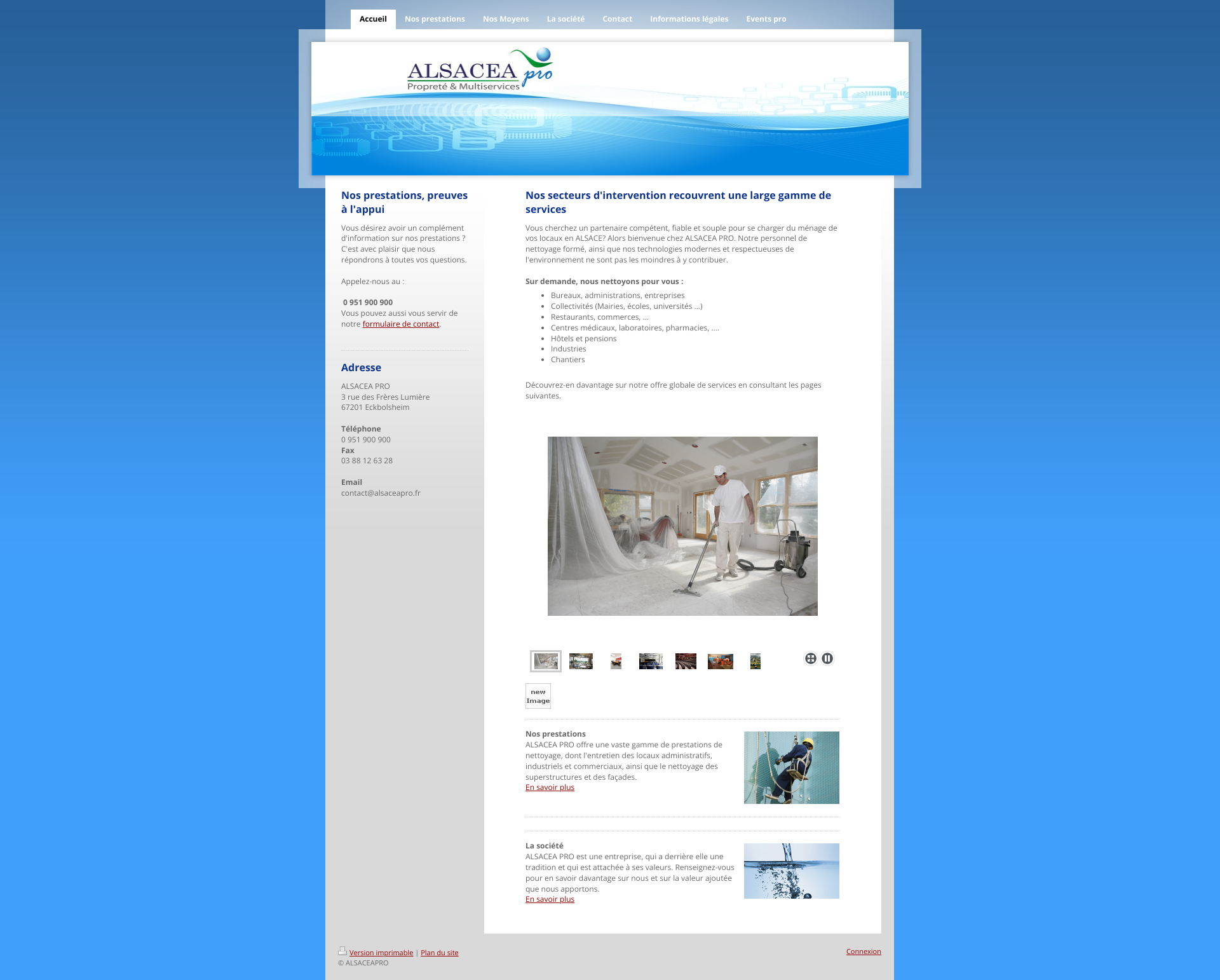 Aperçu du site
