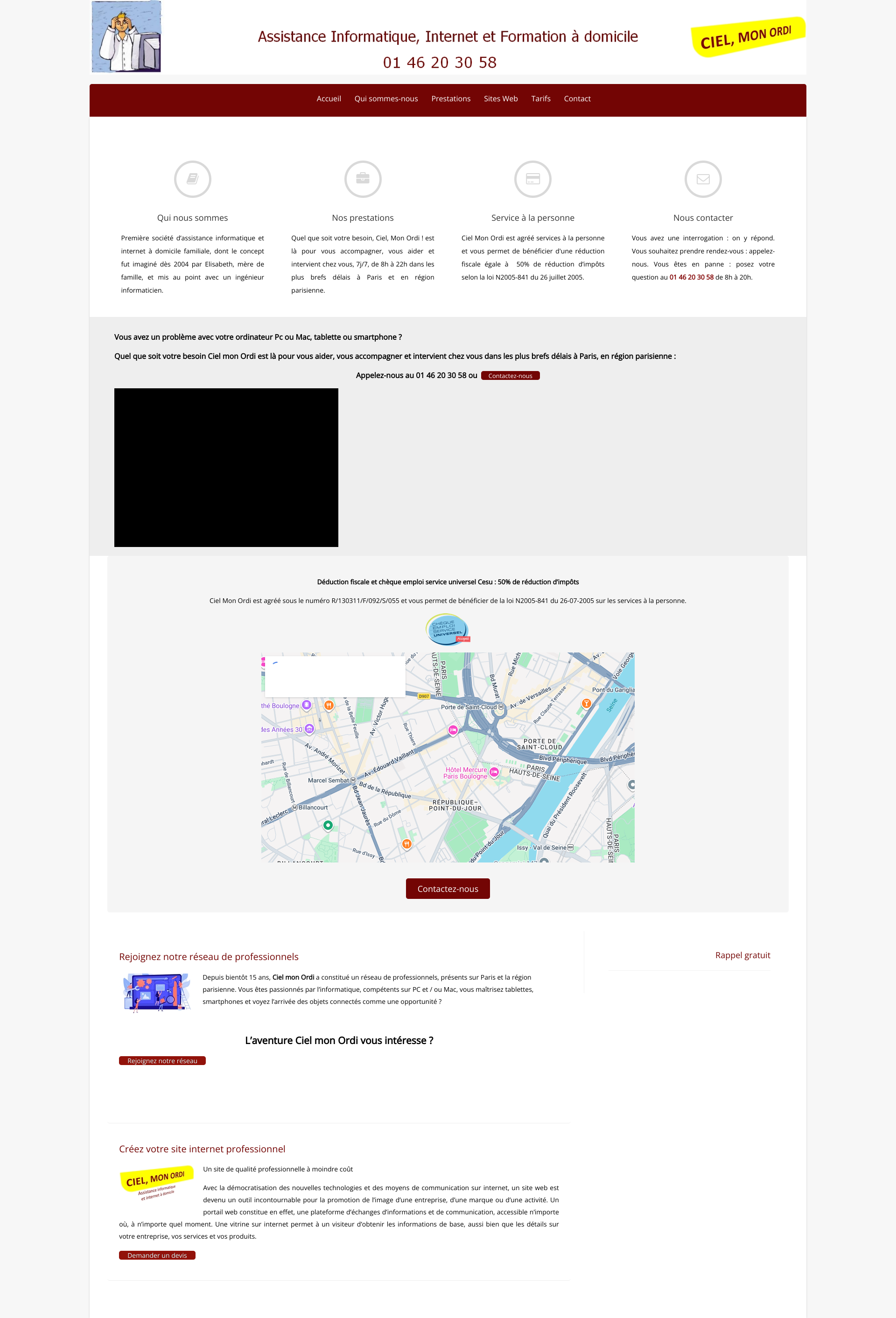 Aperçu du site