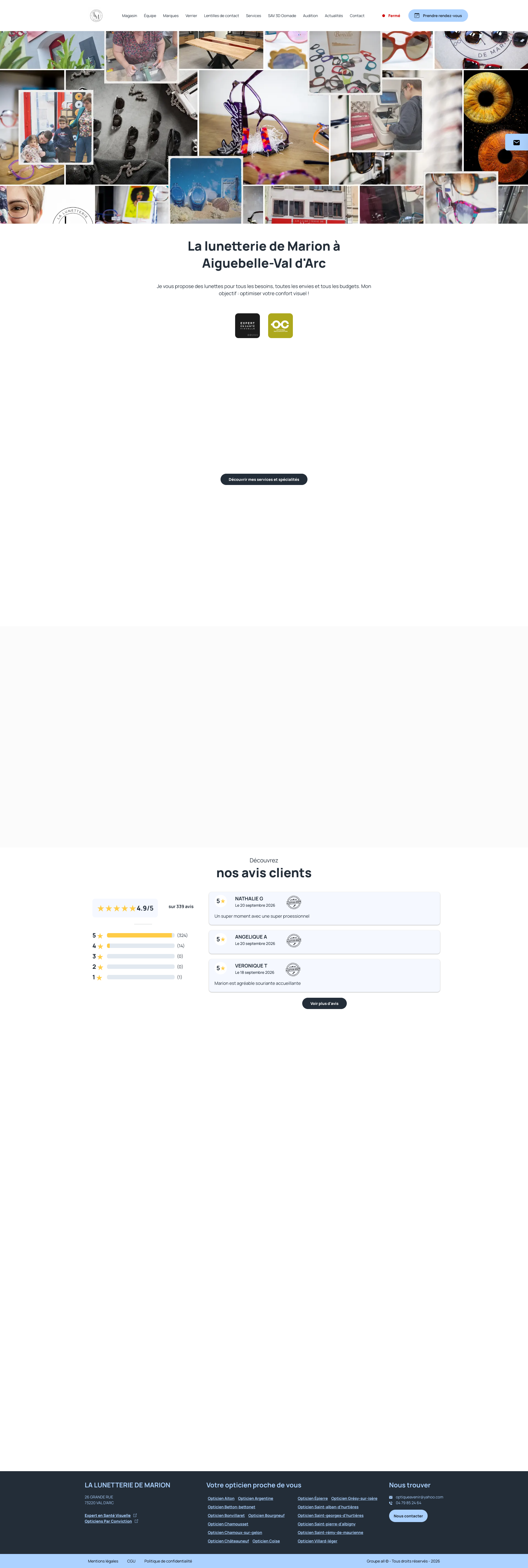 Aperçu du site