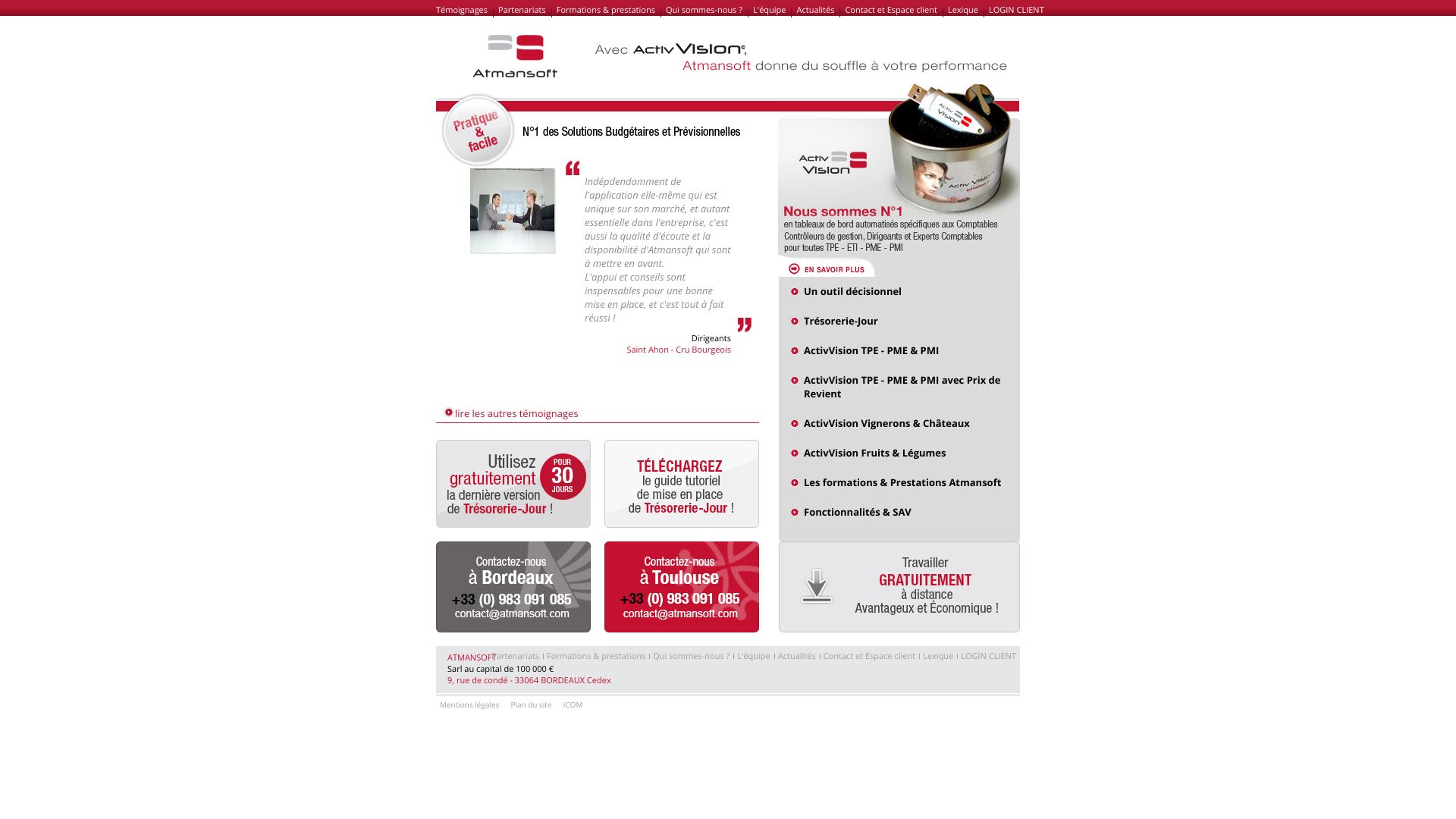 Aperçu du site