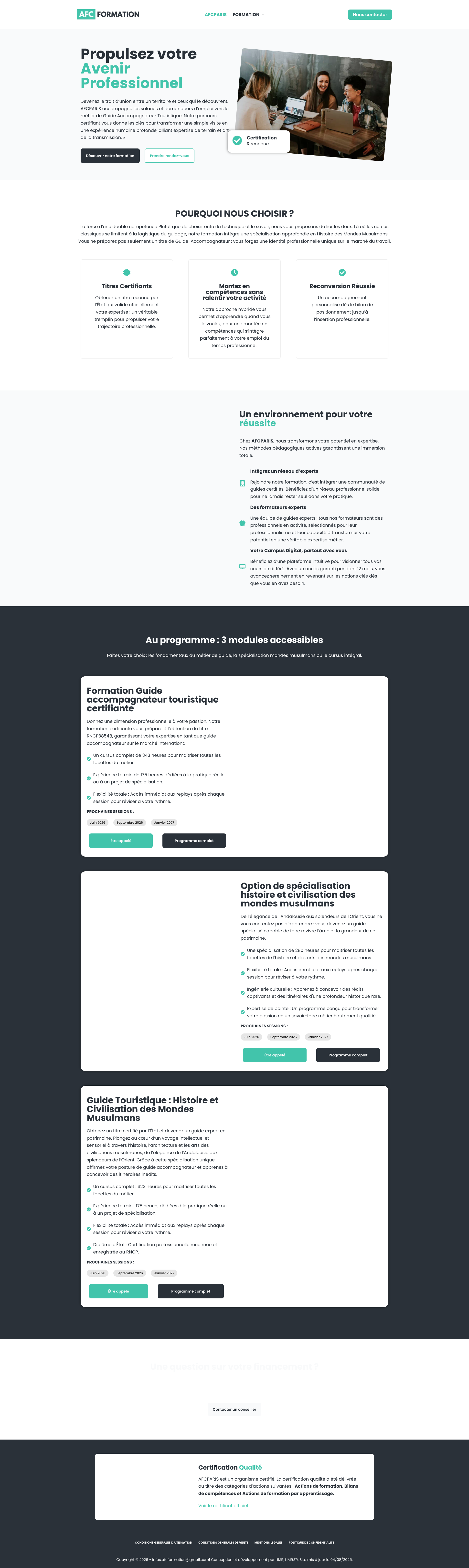 Aperçu du site