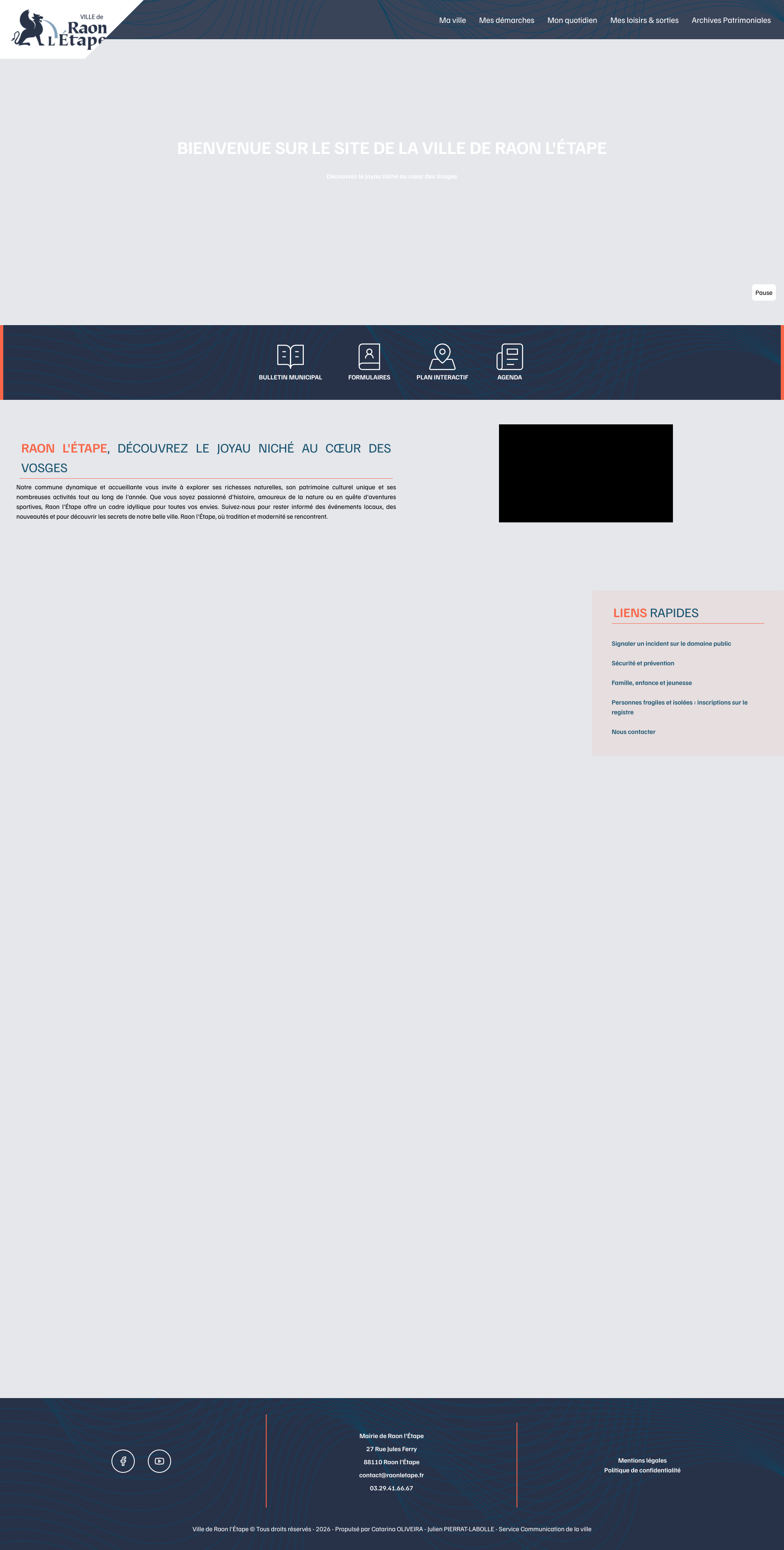Aperçu du site