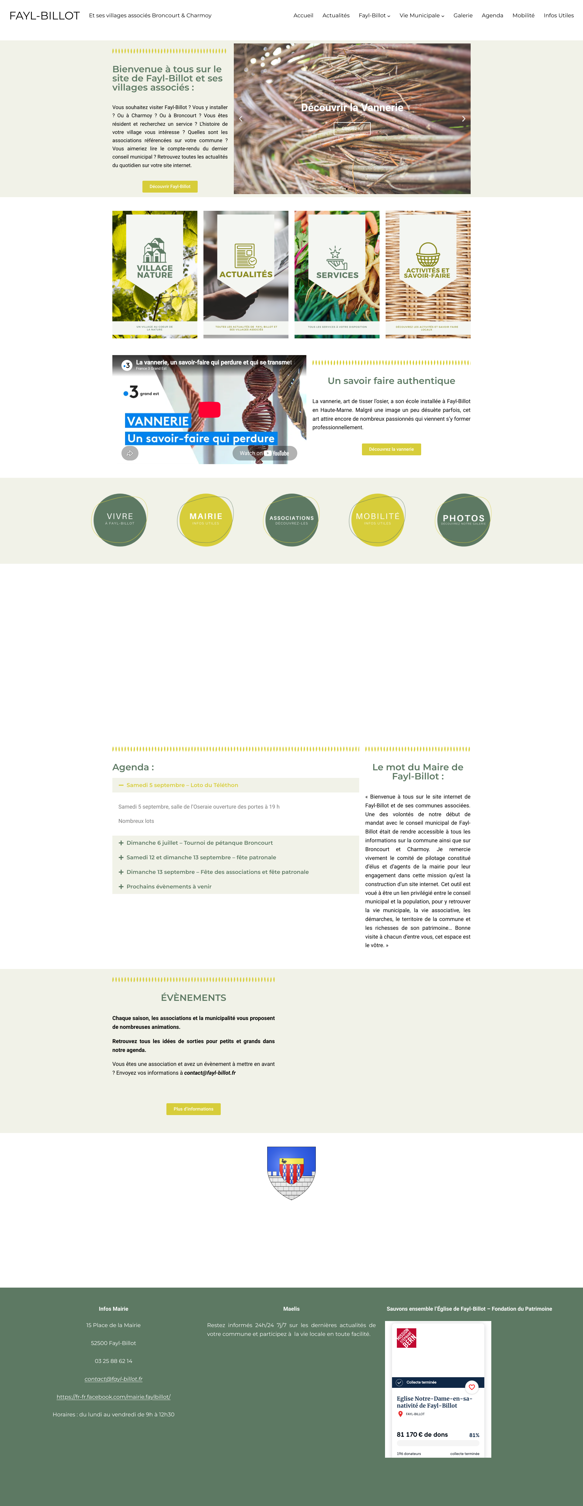 Aperçu du site