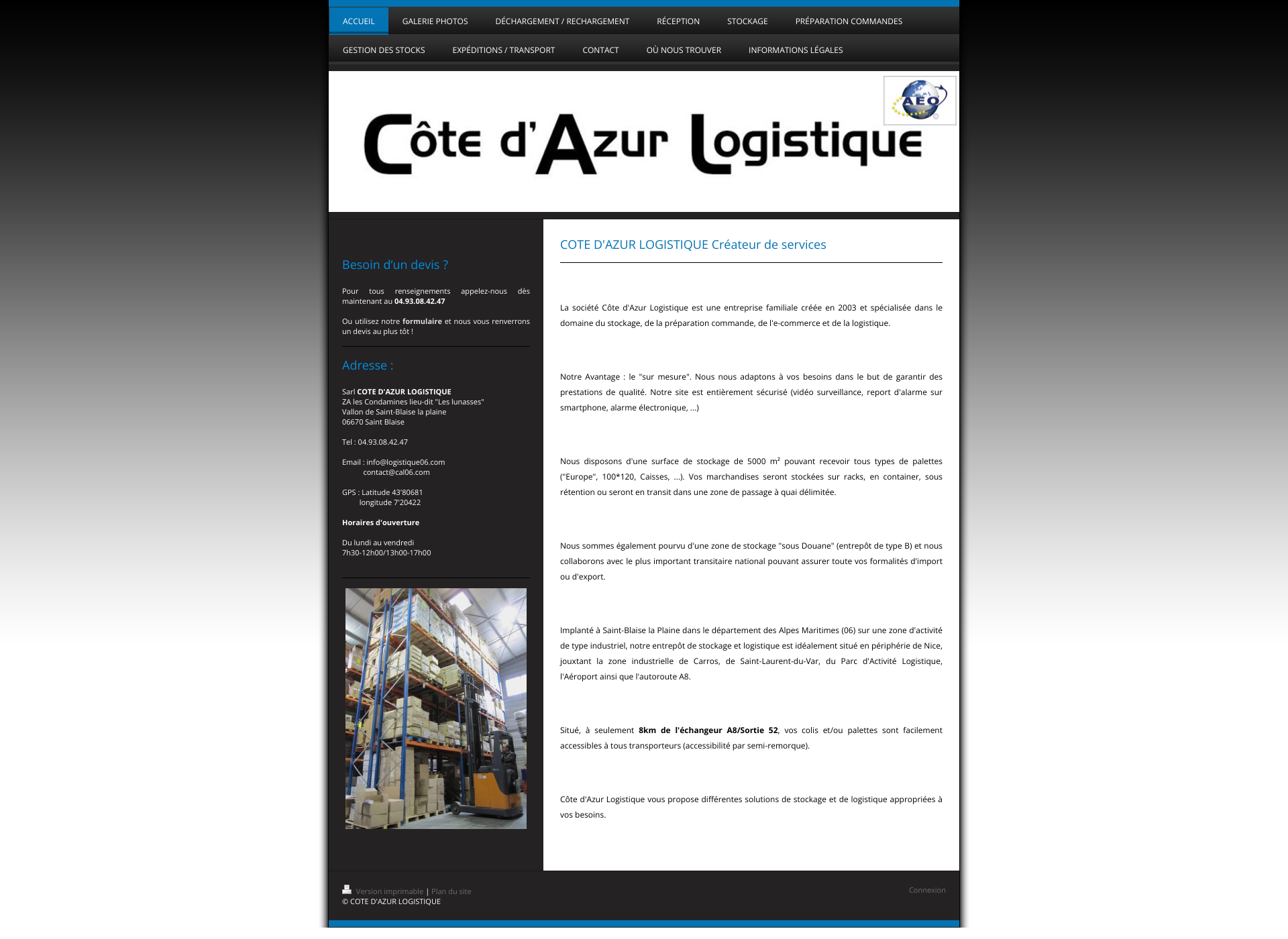 Aperçu du site