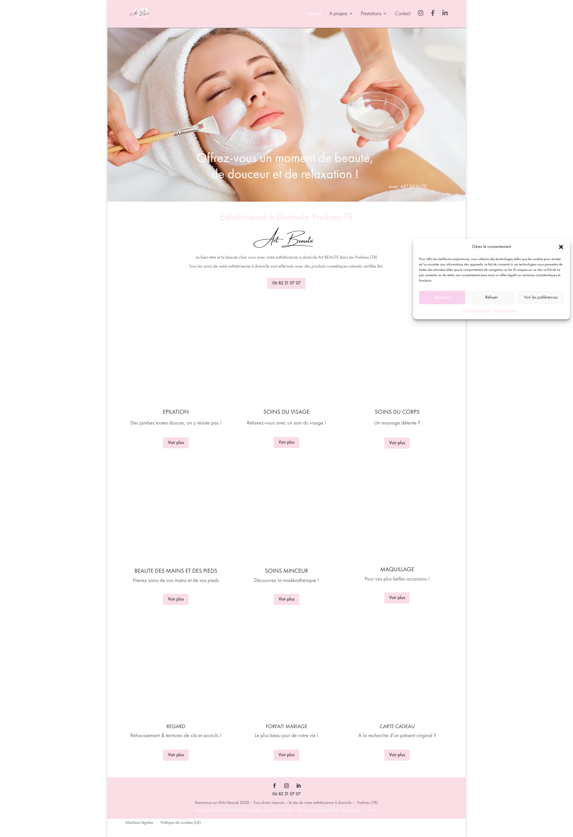 Aperçu du site