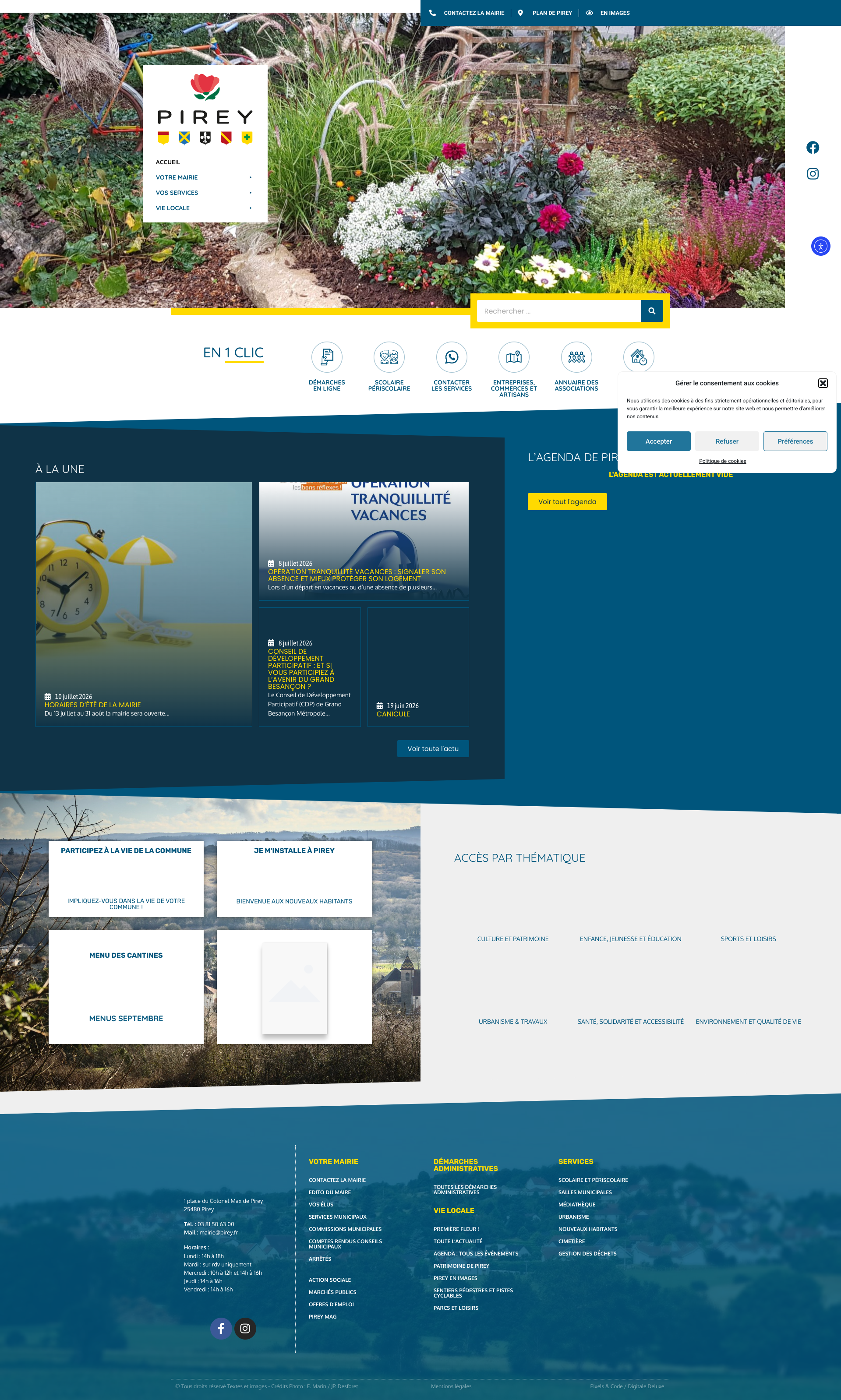 Aperçu du site