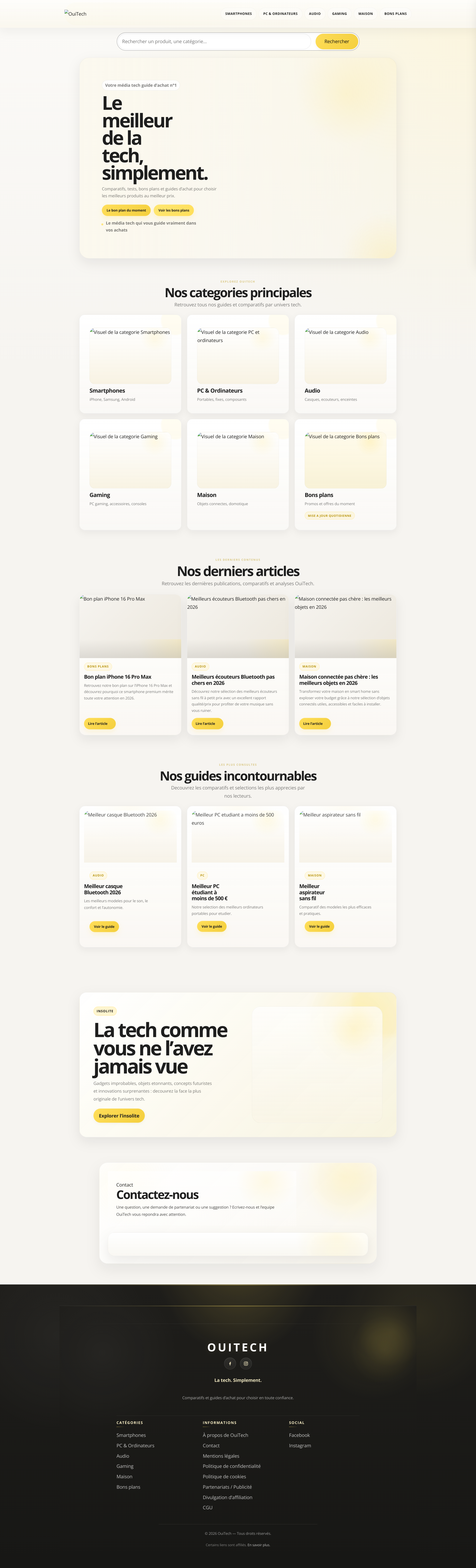 Aperçu du site