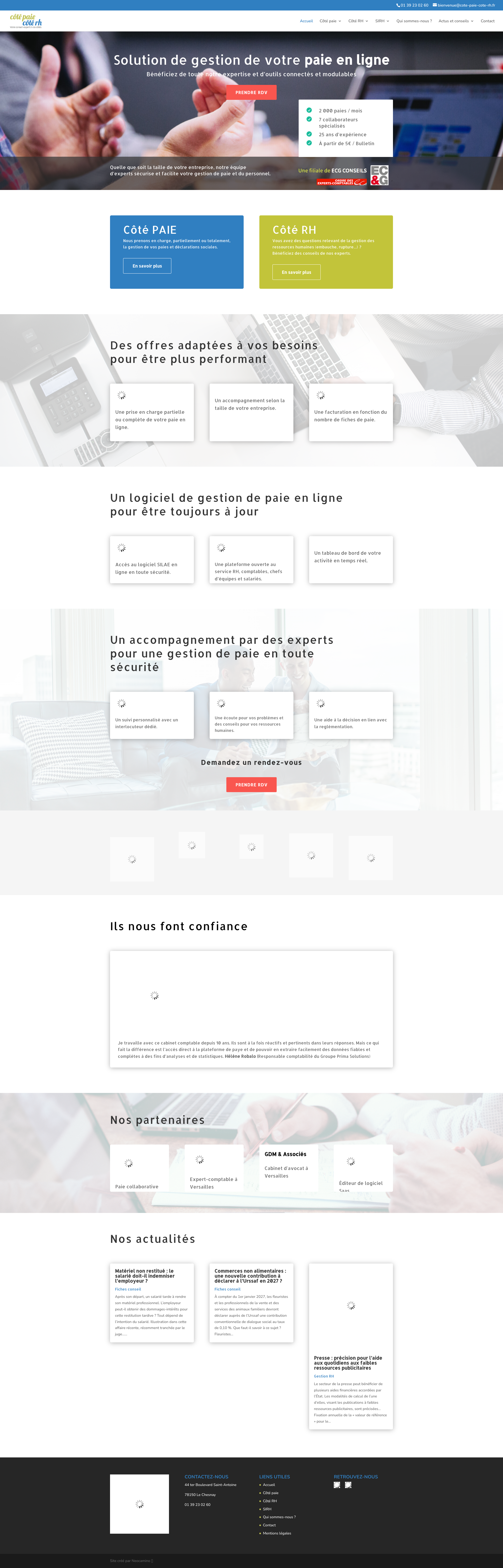 Aperçu du site