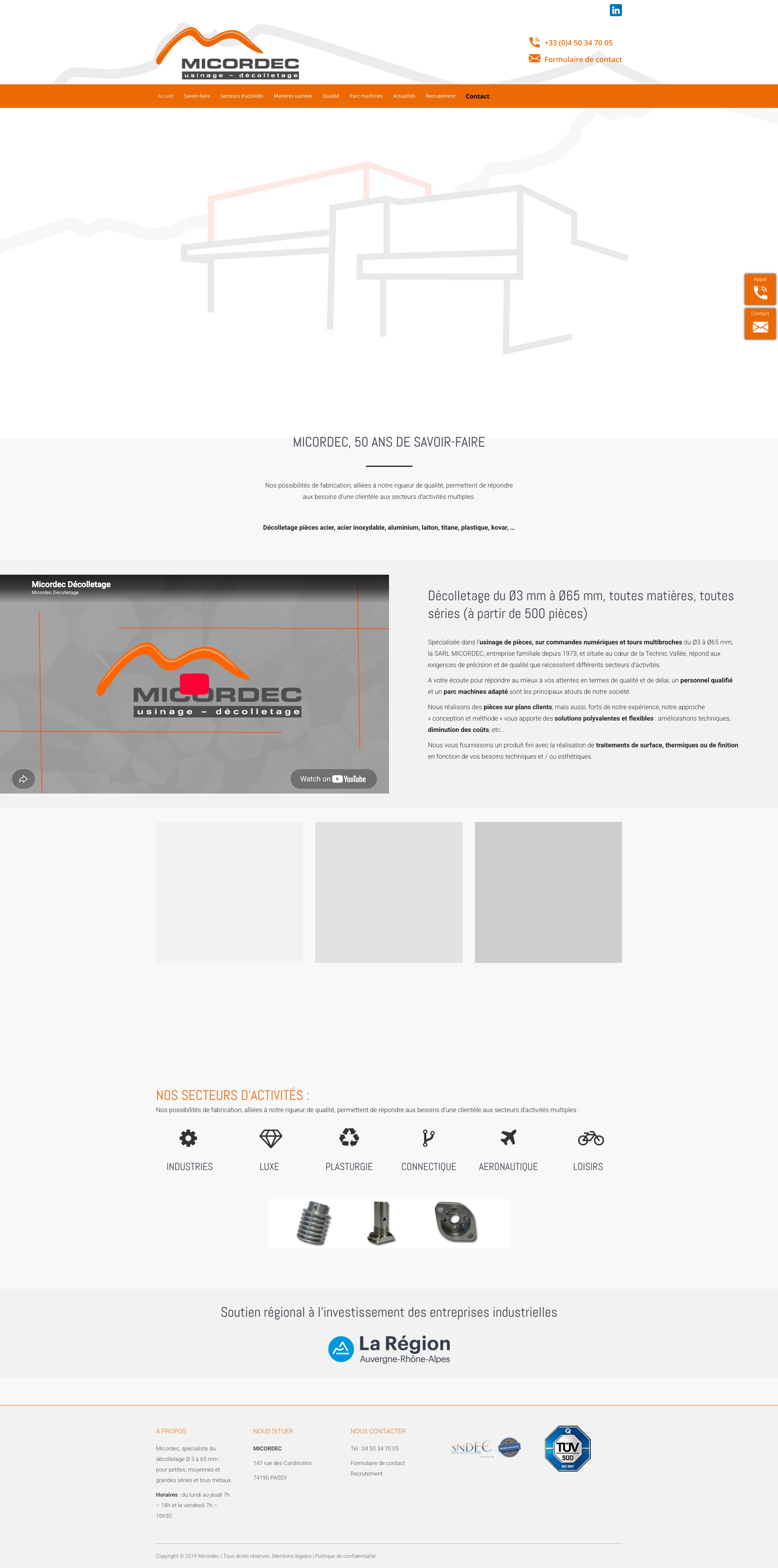 Aperçu du site