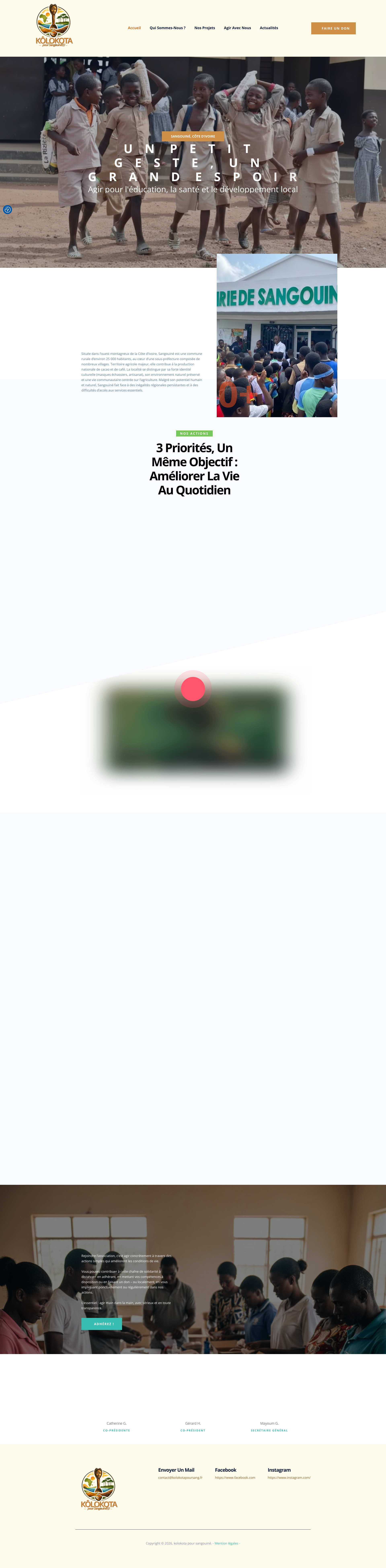Aperçu du site