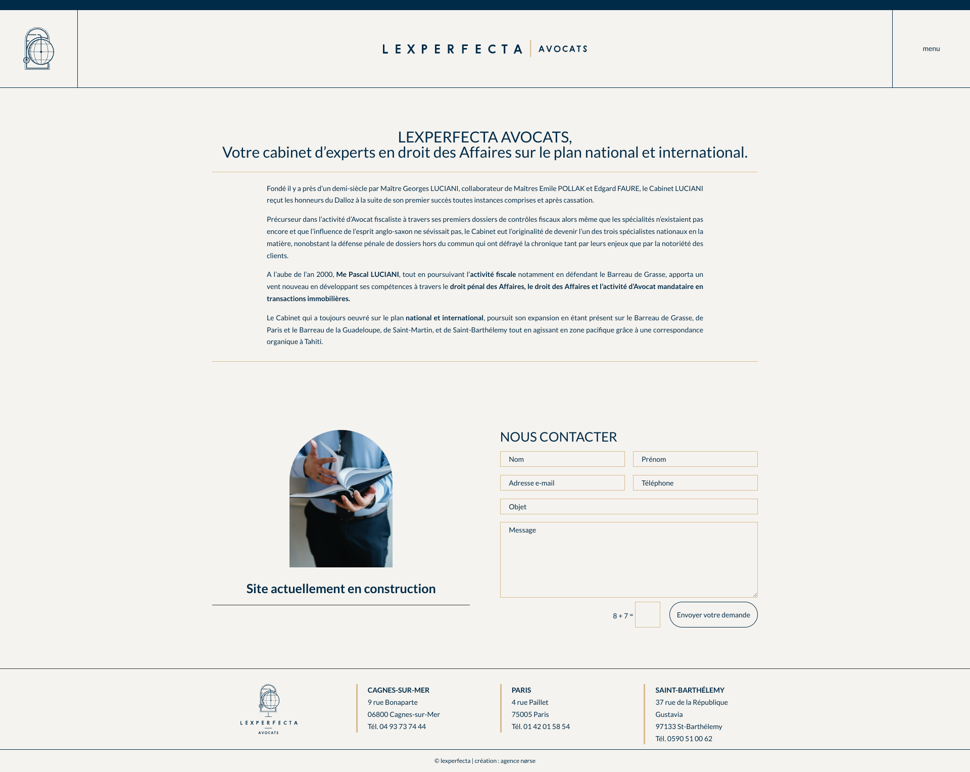 Aperçu du site