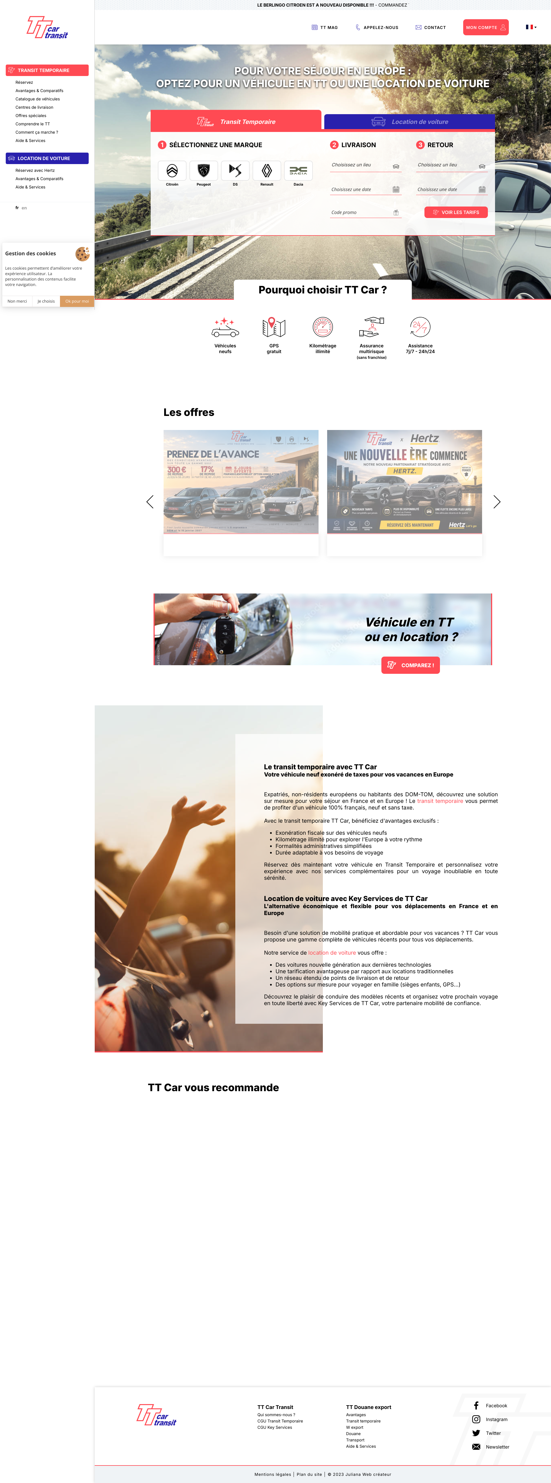 Aperçu du site