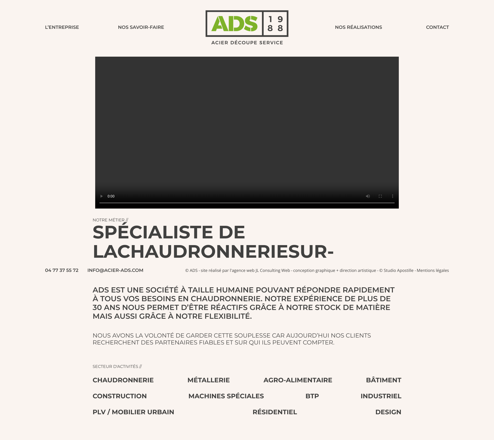 Aperçu du site