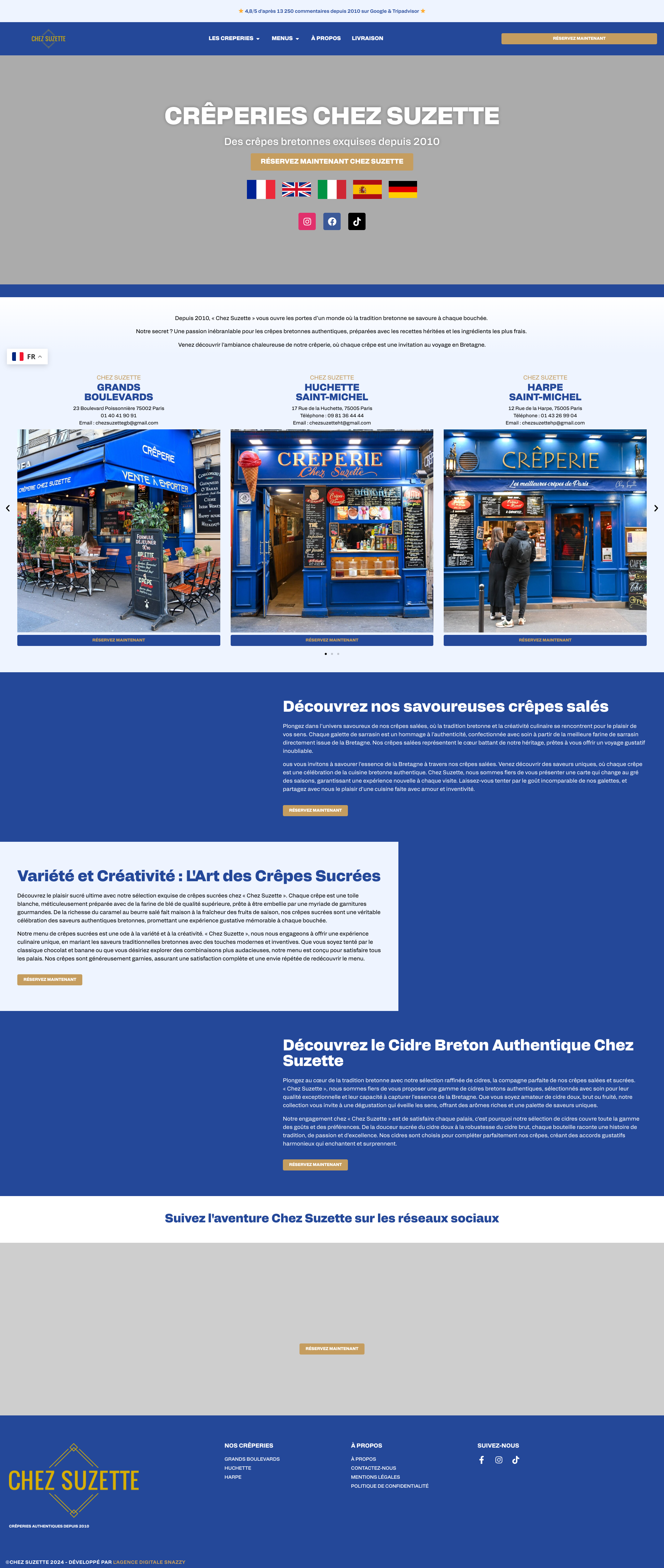 Aperçu du site