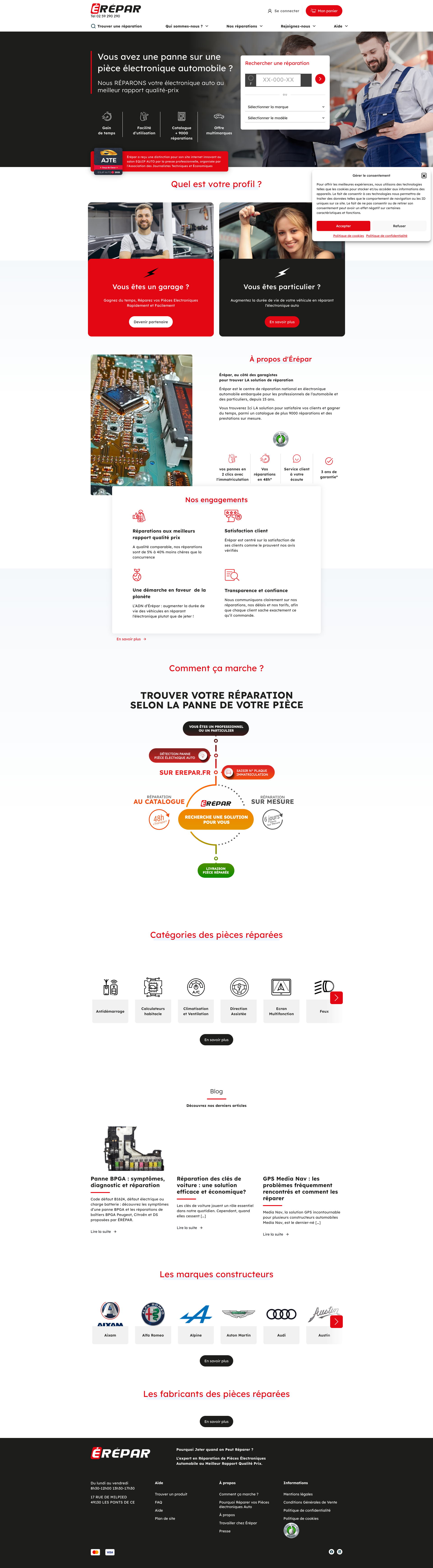 Aperçu du site