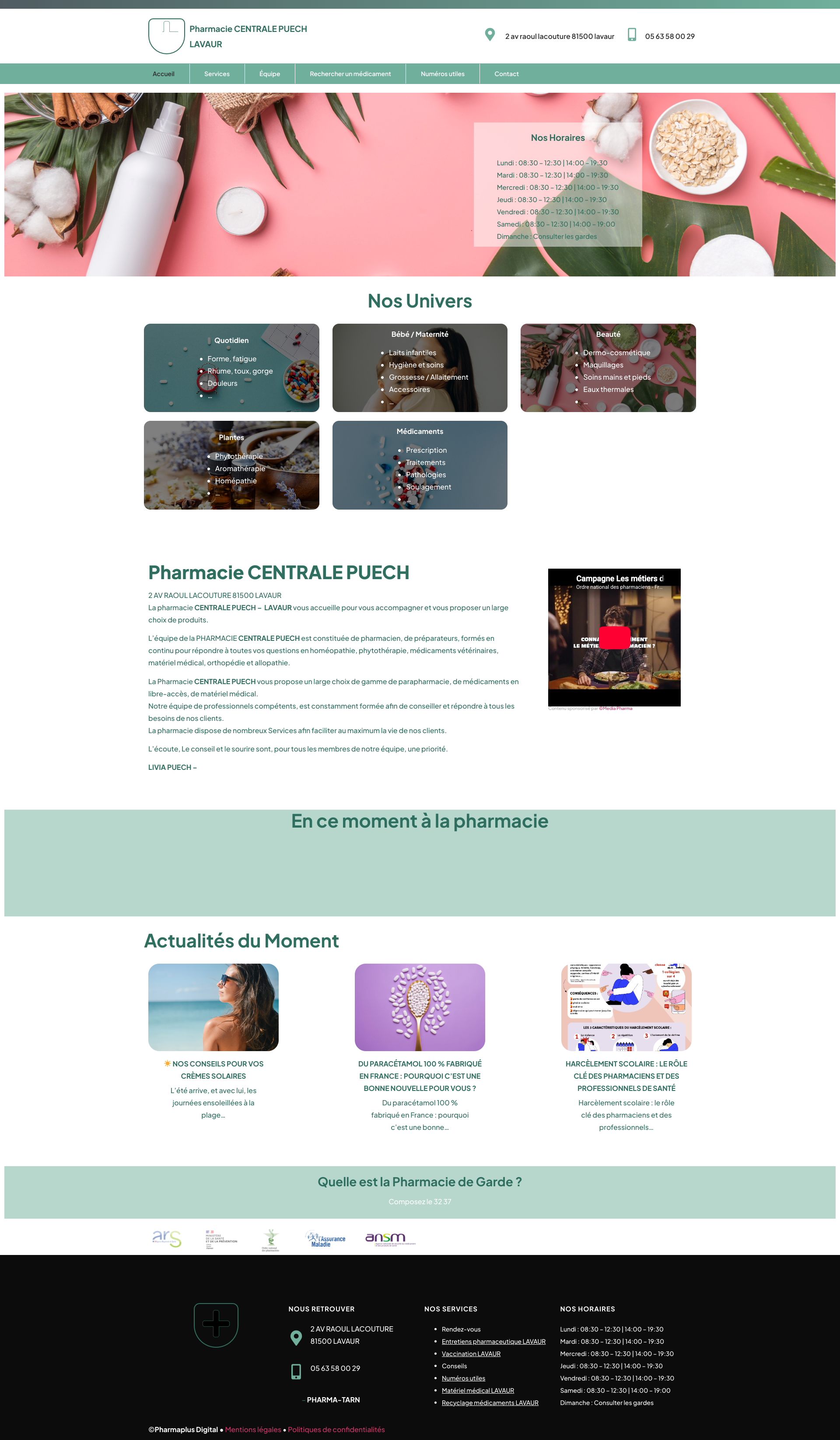 Aperçu du site