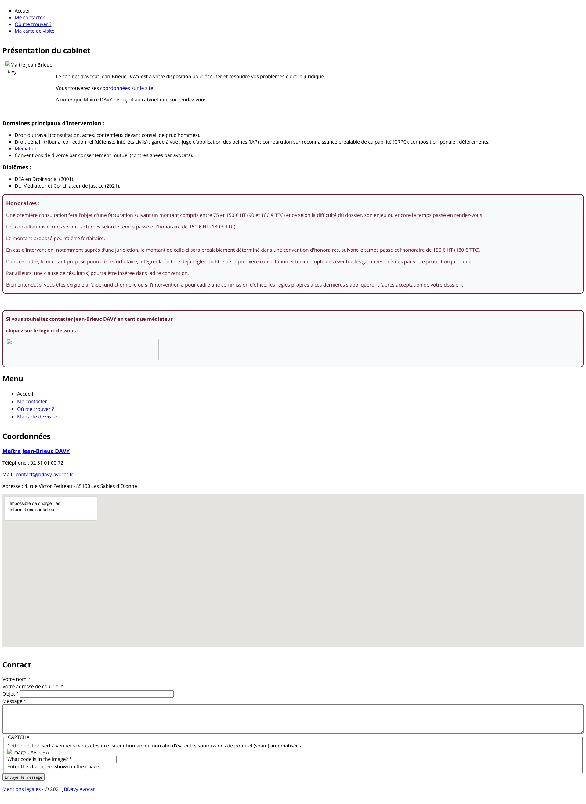 Aperçu du site