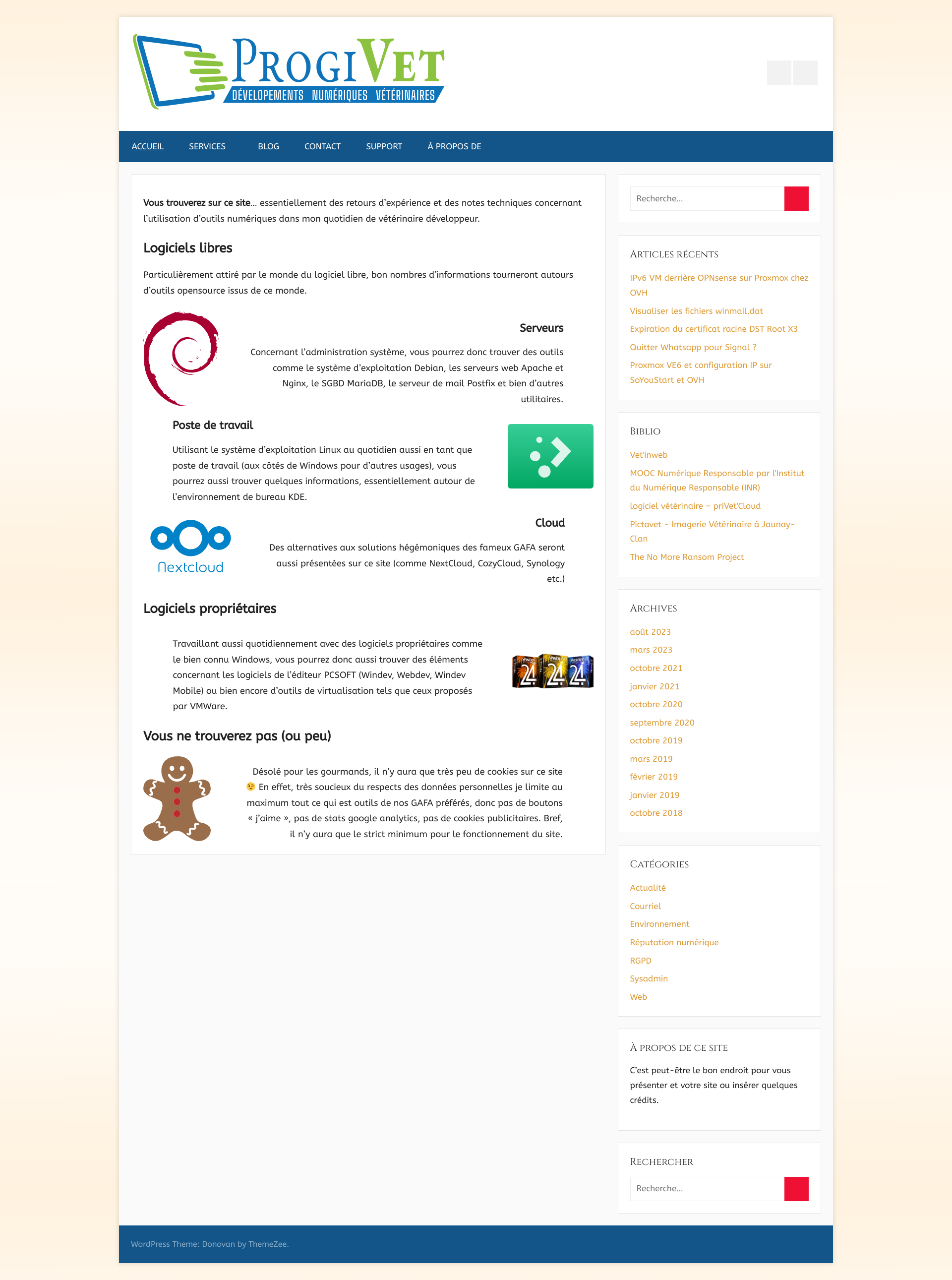 Aperçu du site