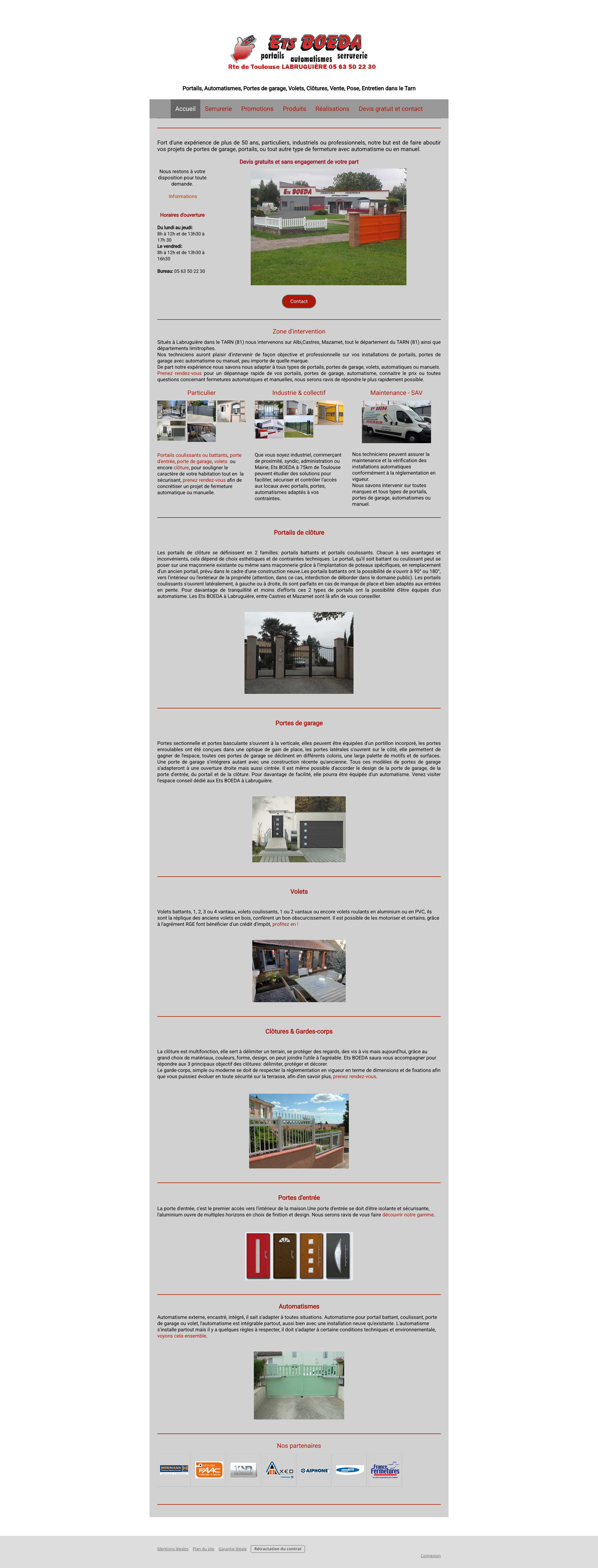 Aperçu du site