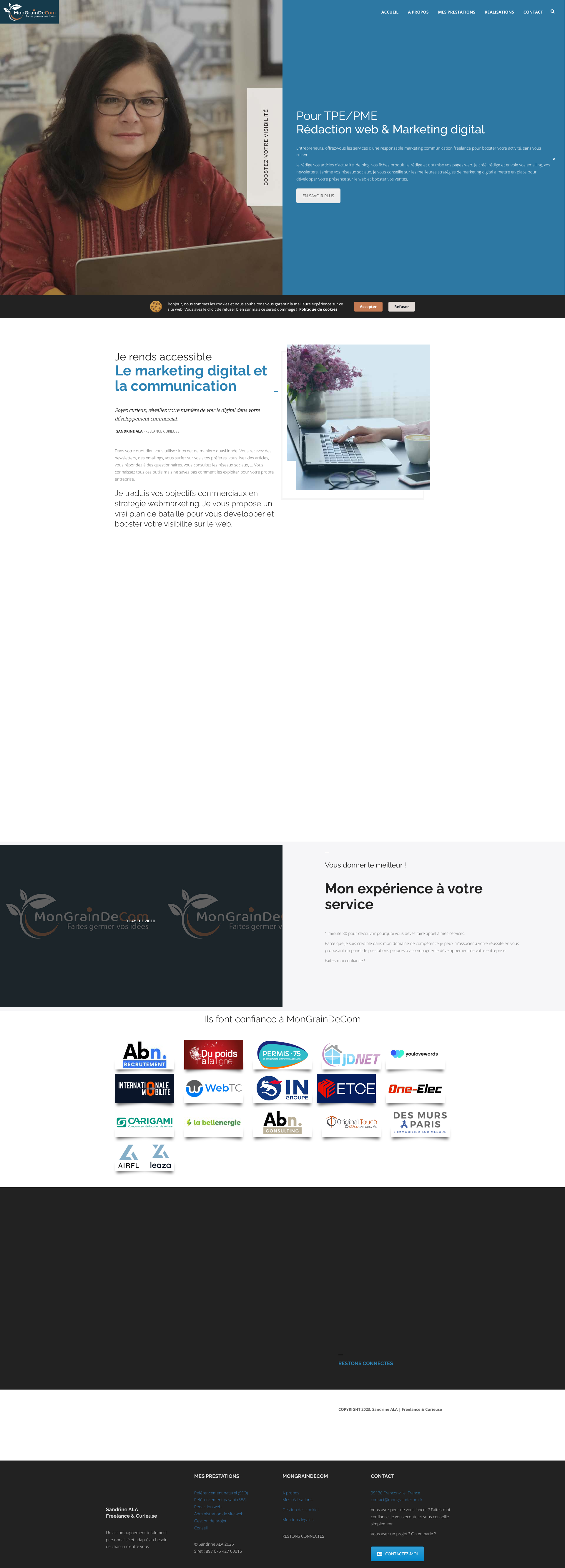Aperçu du site