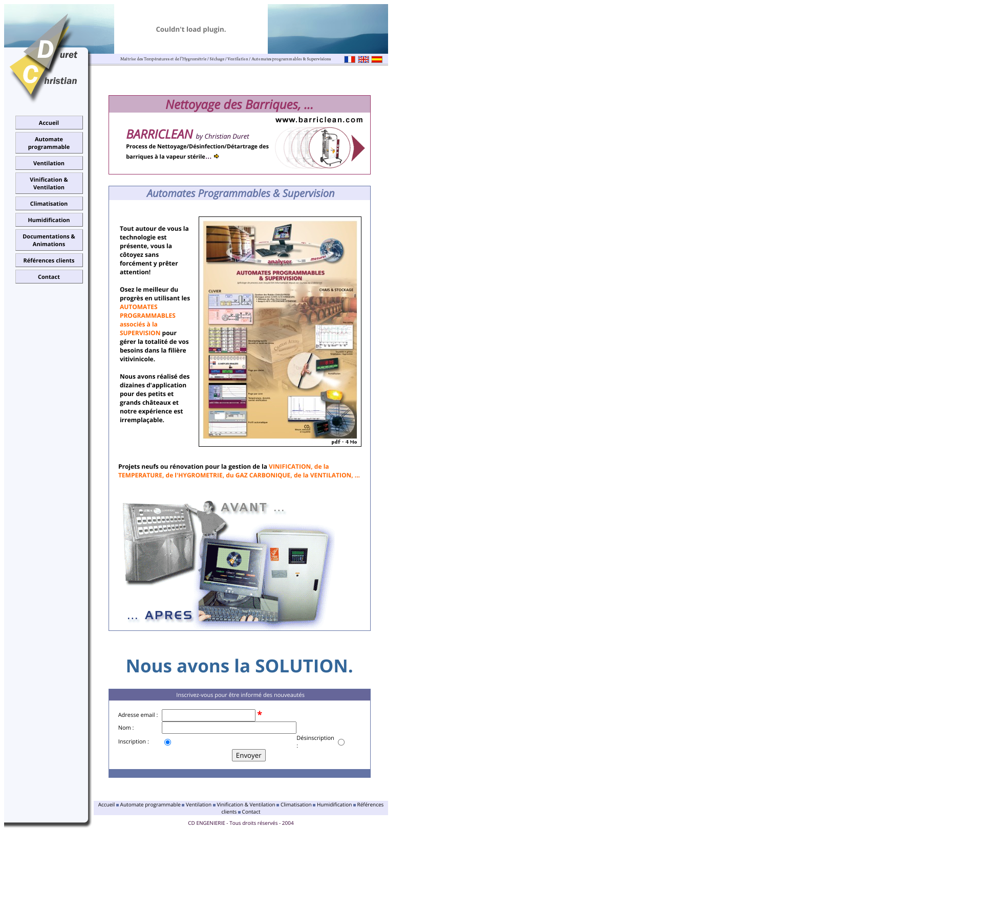 Aperçu du site