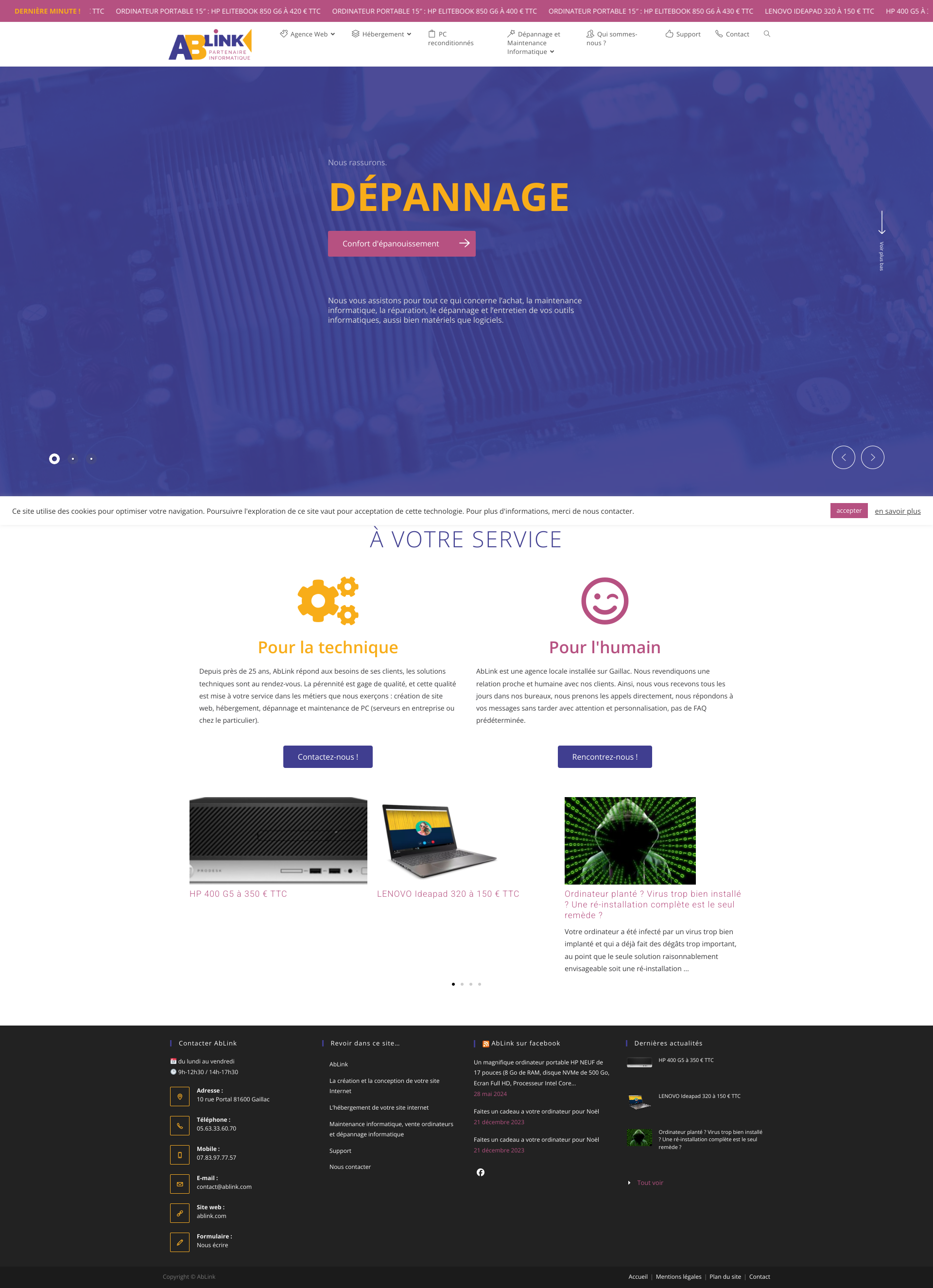 Aperçu du site