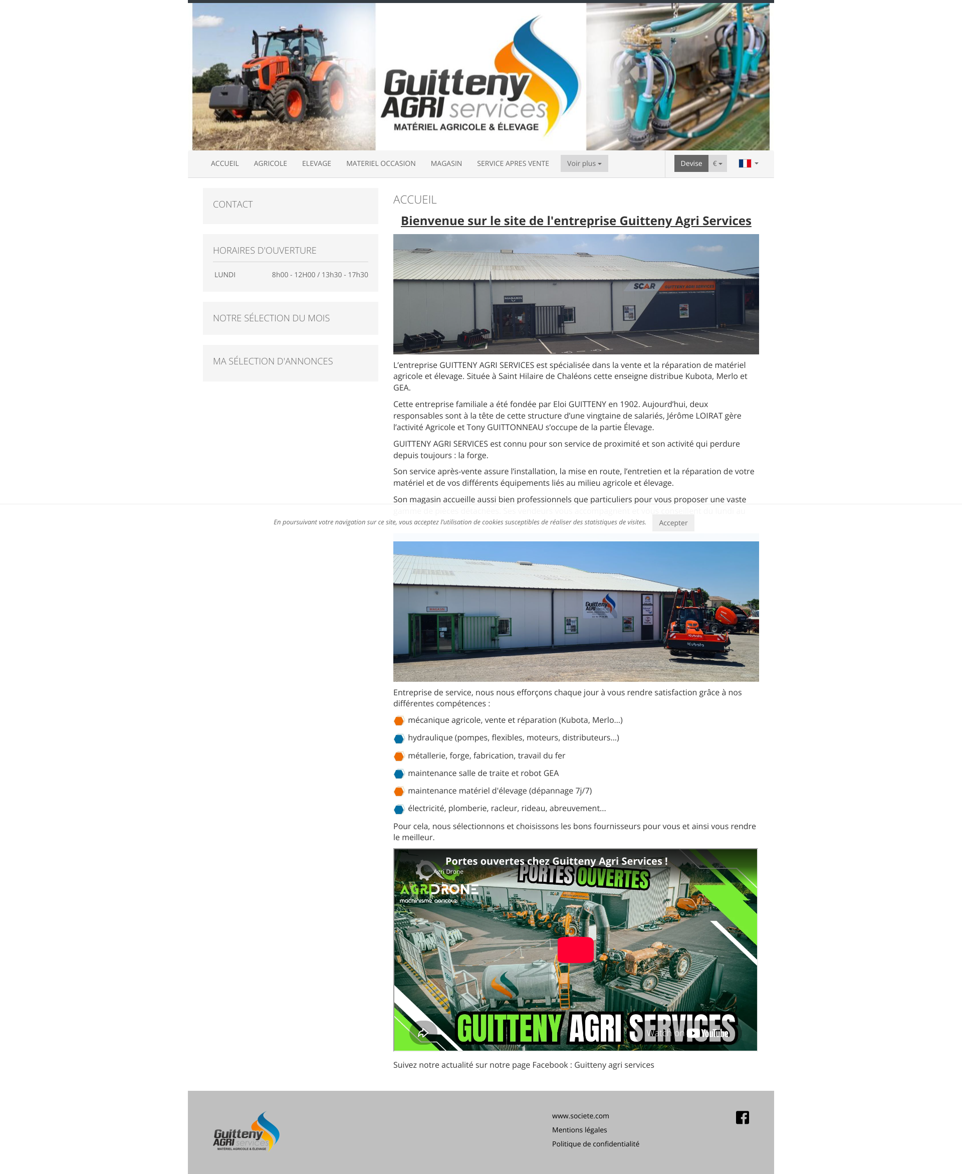 Aperçu du site