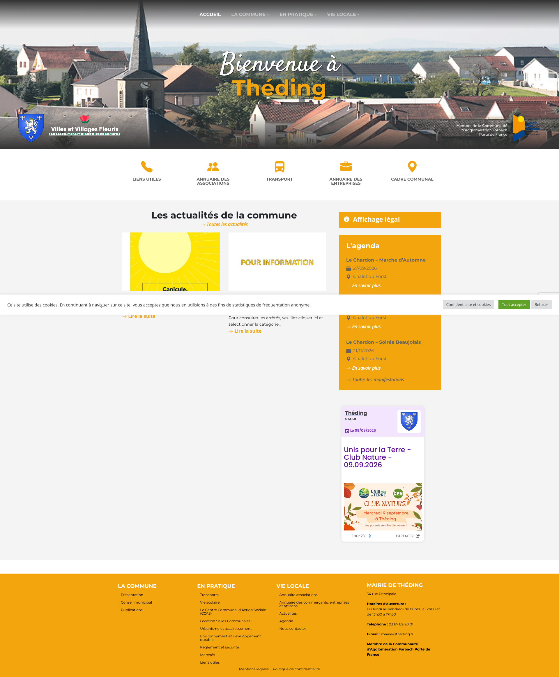 Aperçu du site