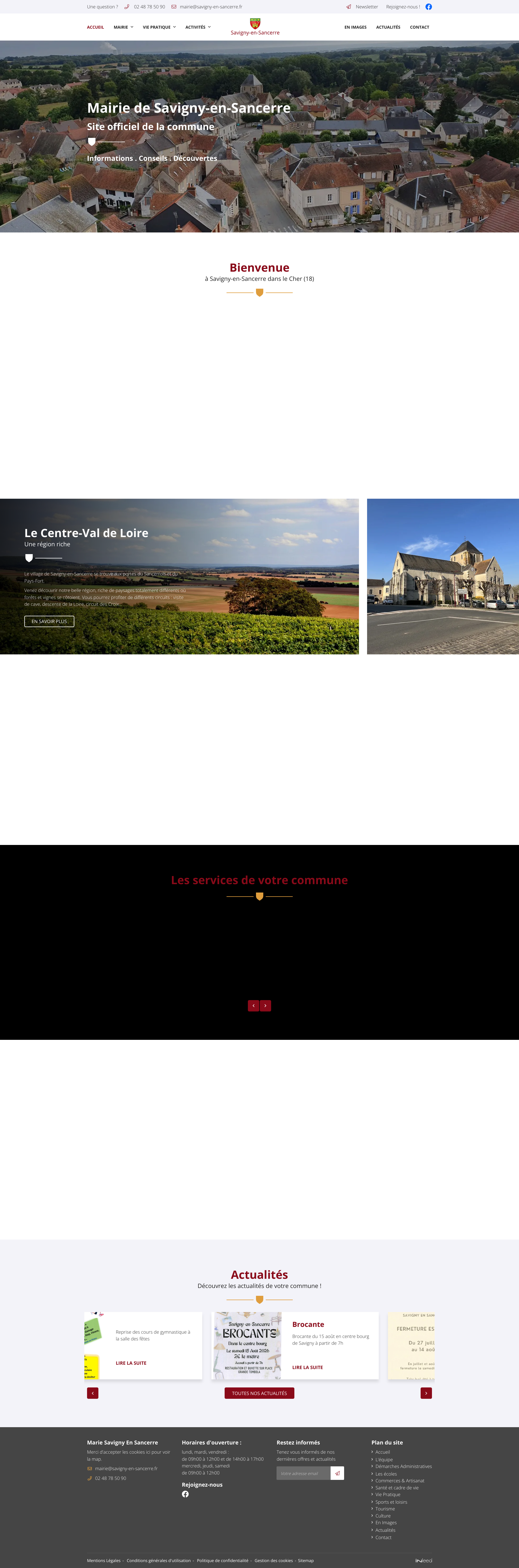 Aperçu du site