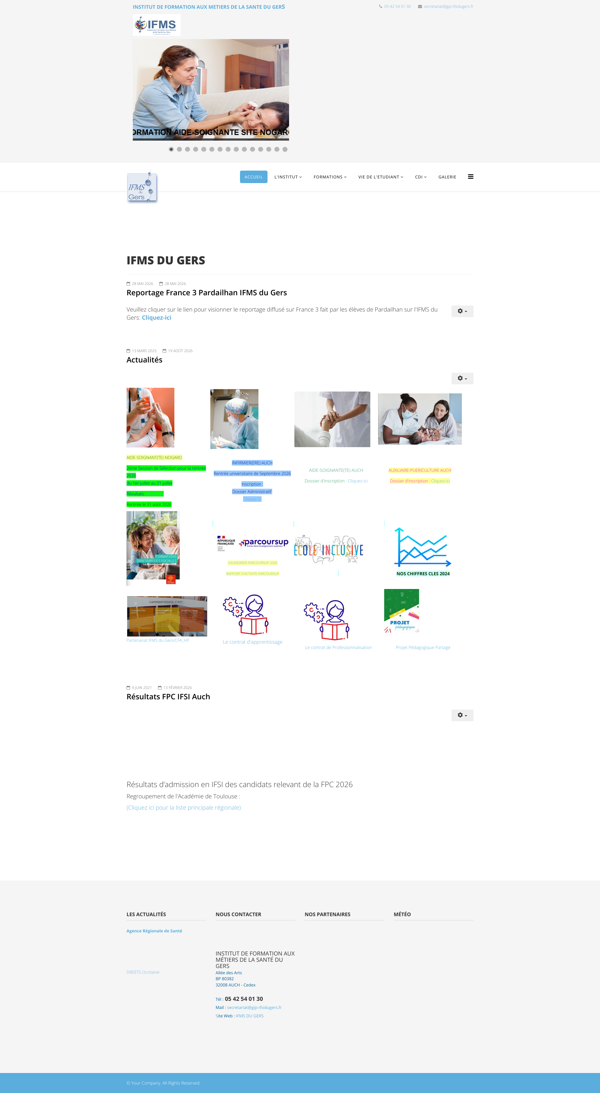 Aperçu du site