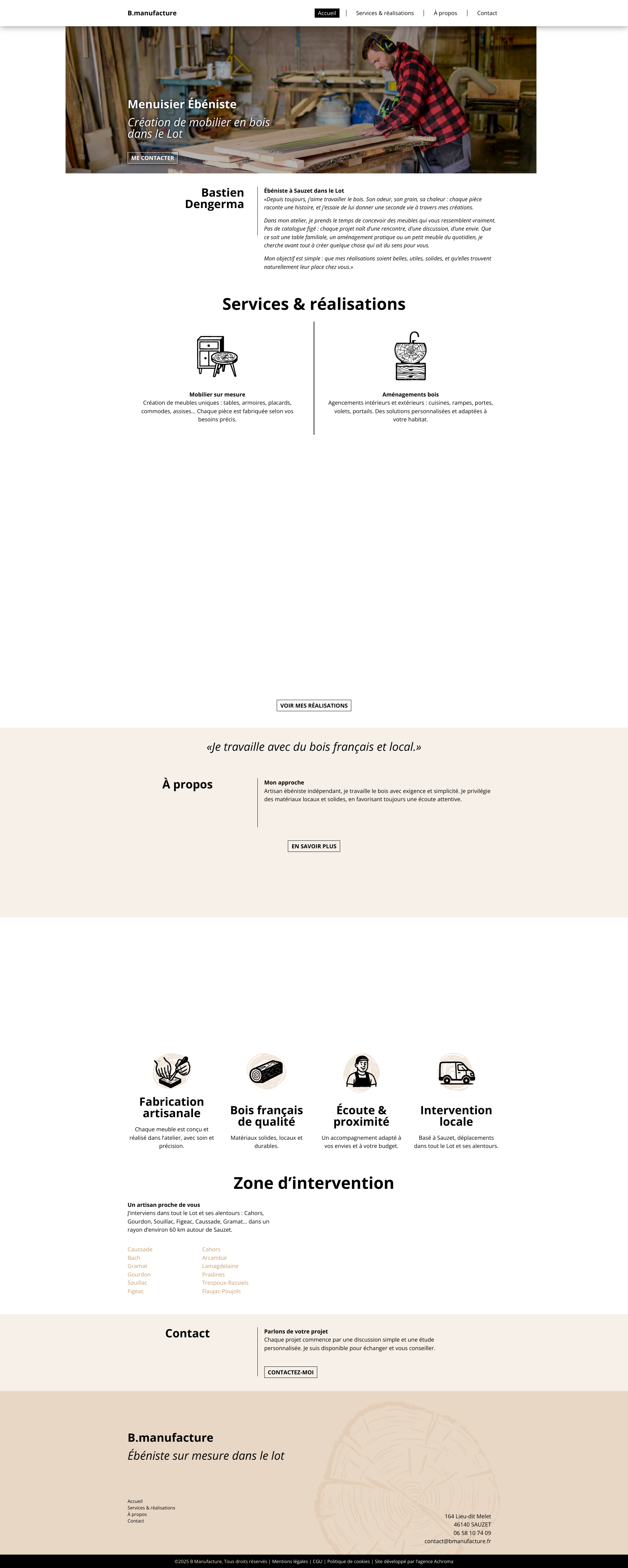Aperçu du site