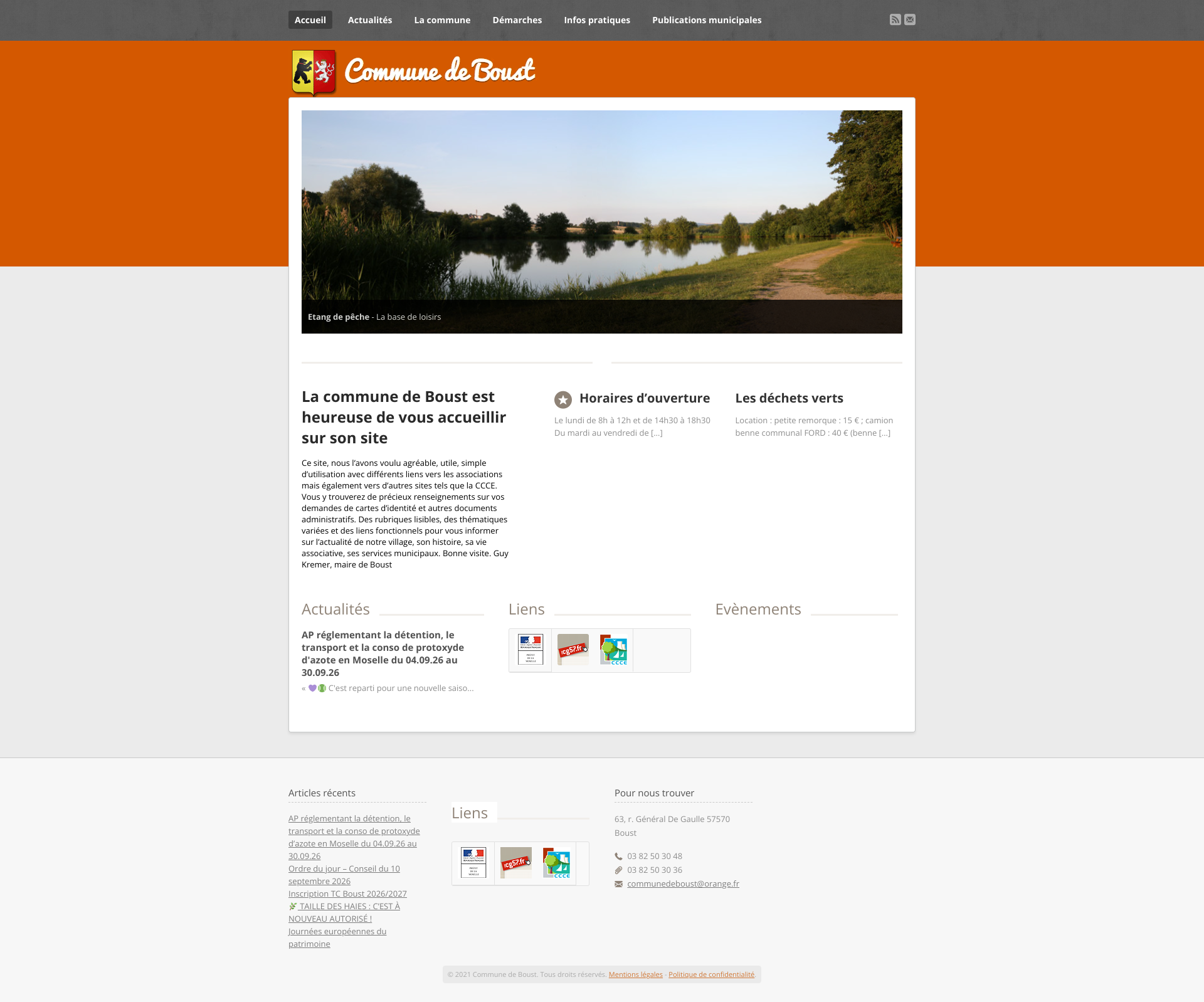 Aperçu du site