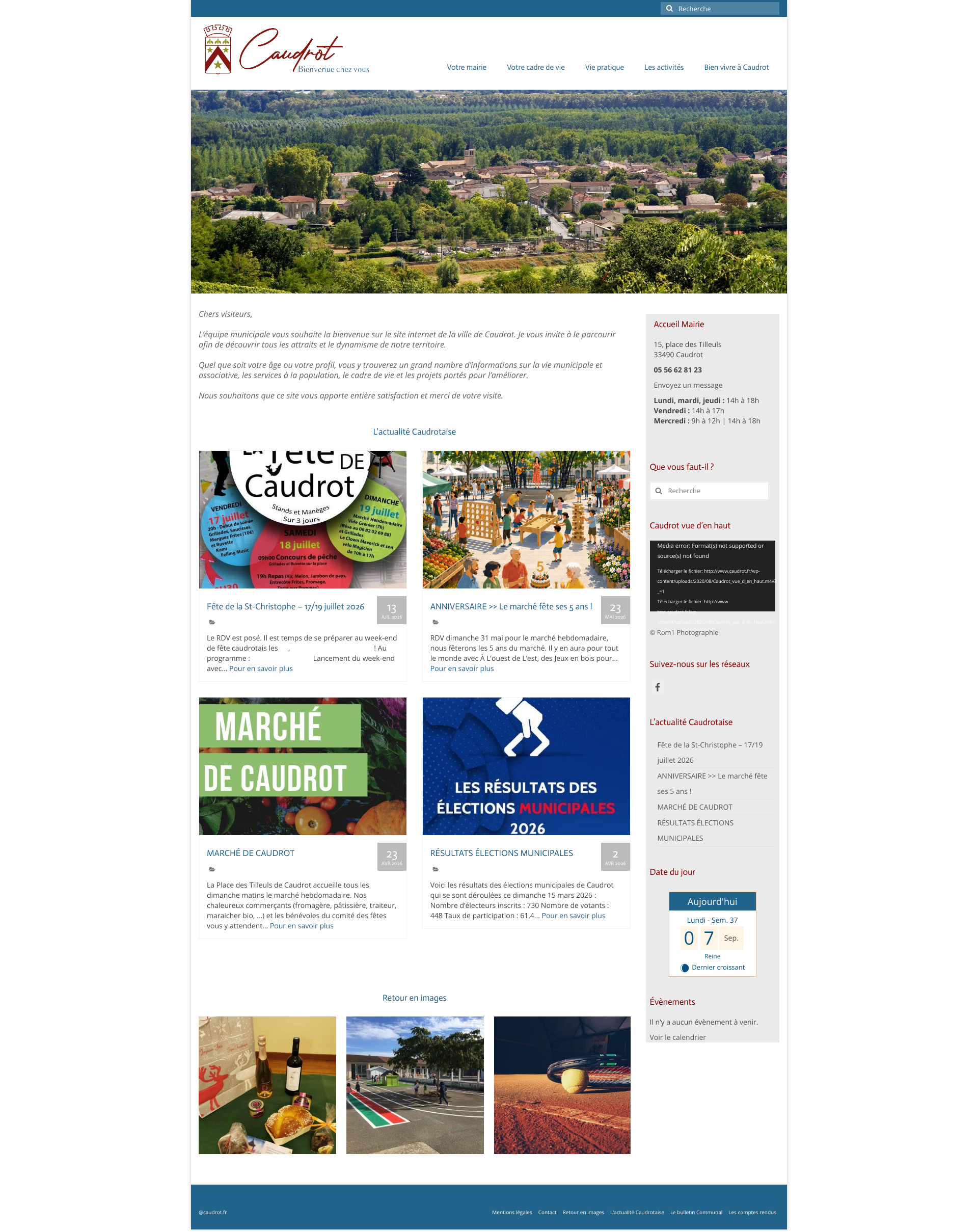 Aperçu du site