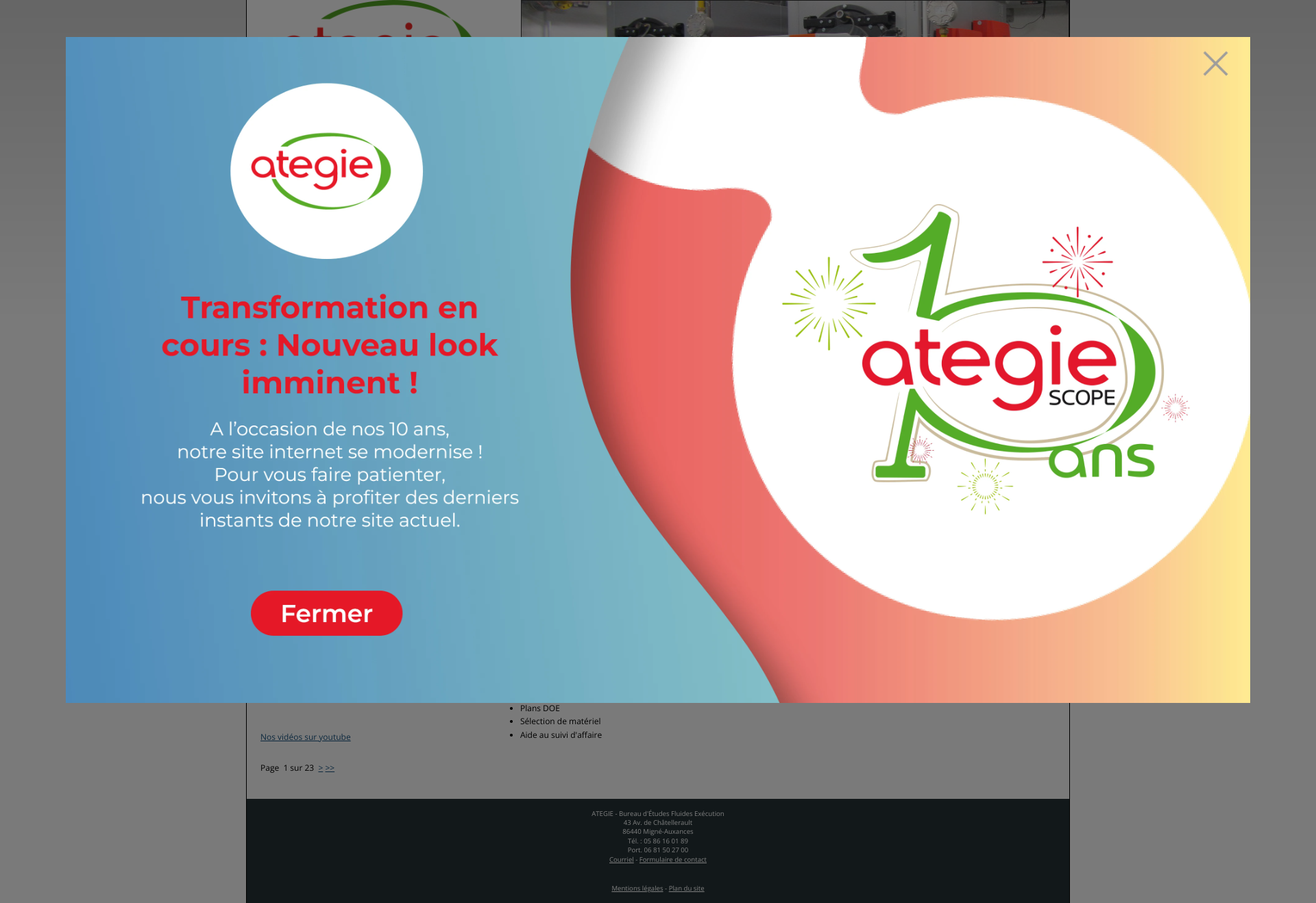 Aperçu du site