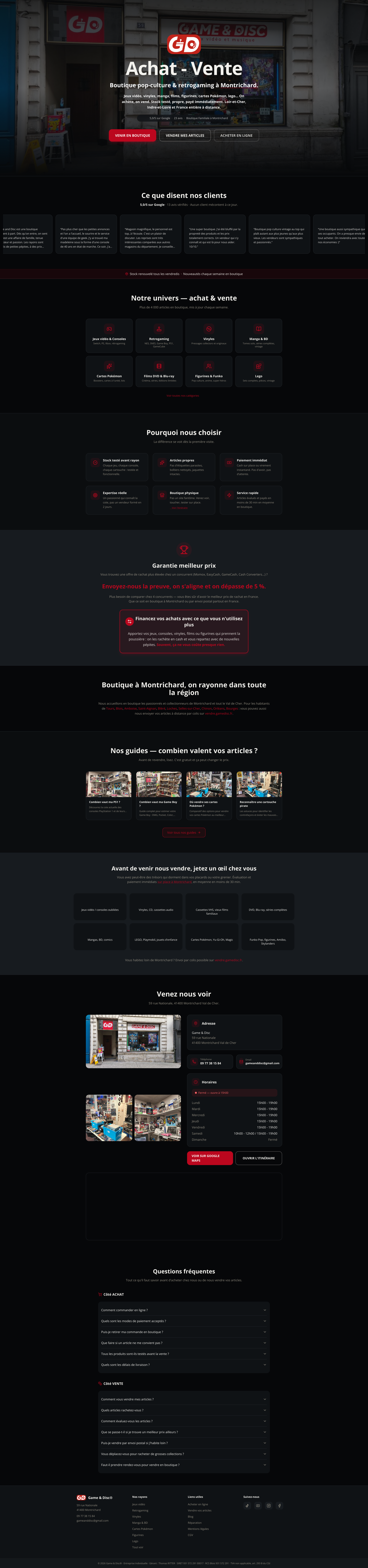 Aperçu du site