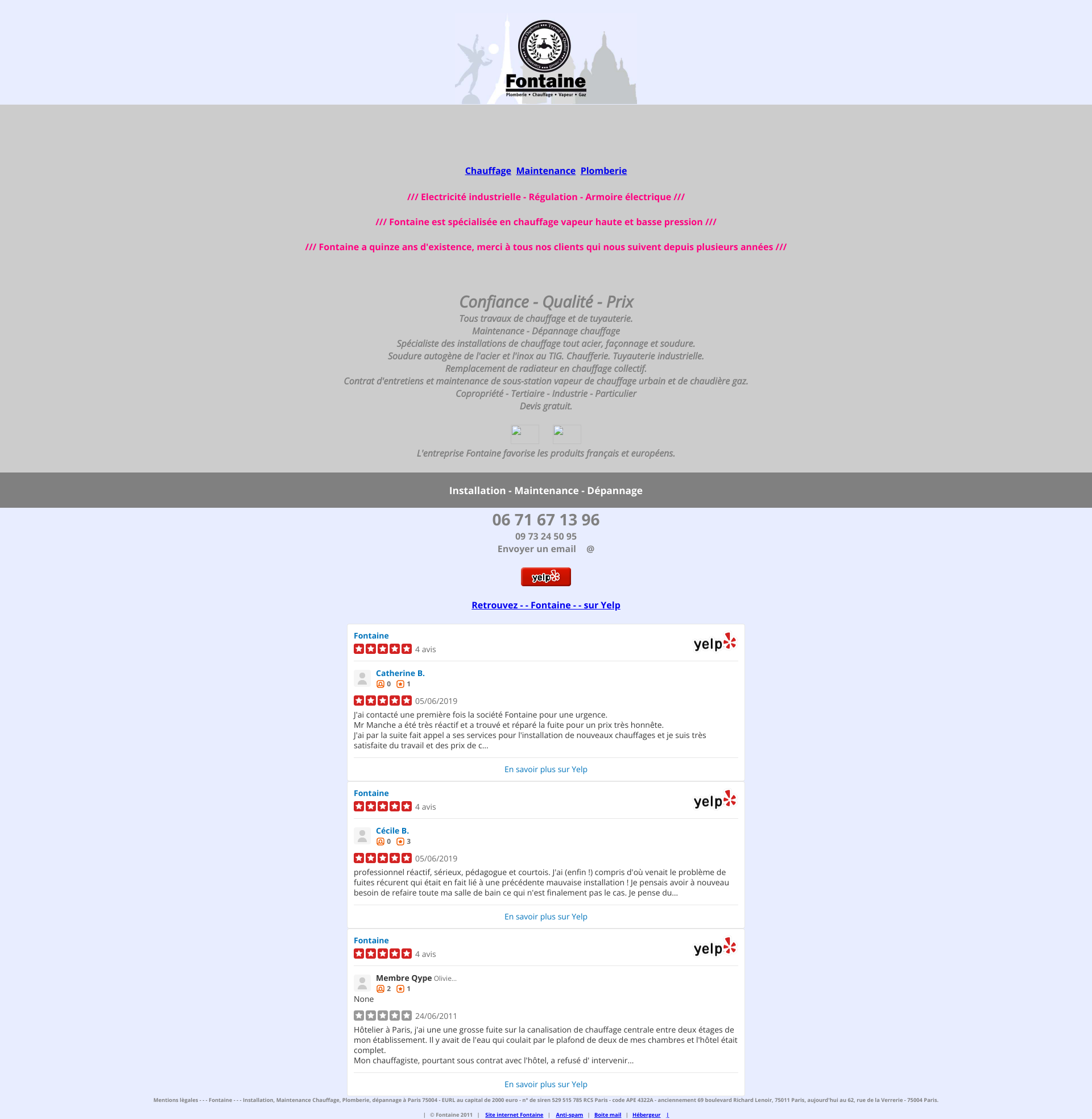 Aperçu du site