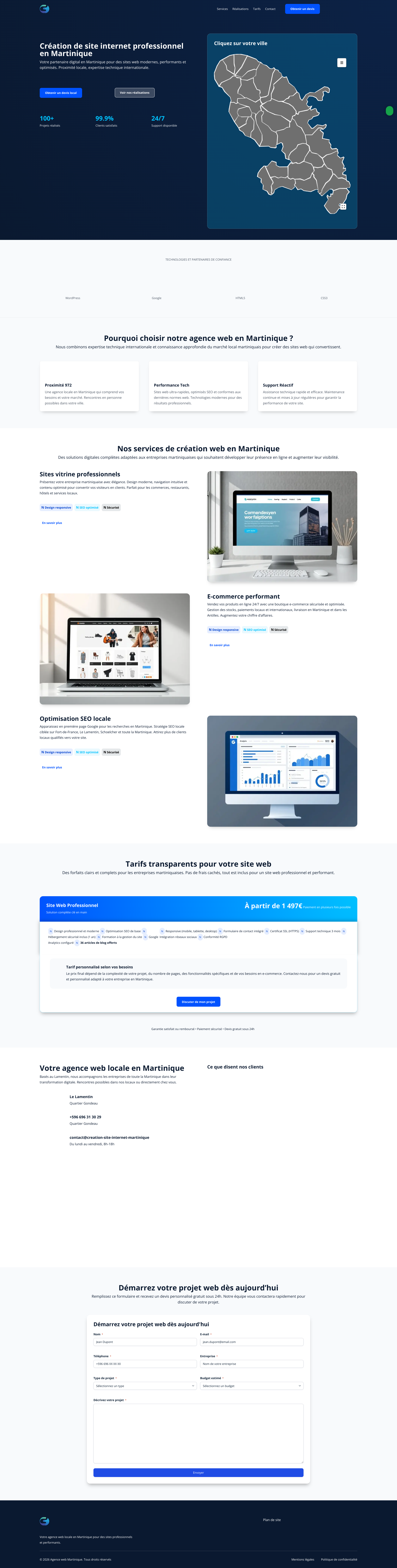 Aperçu du site