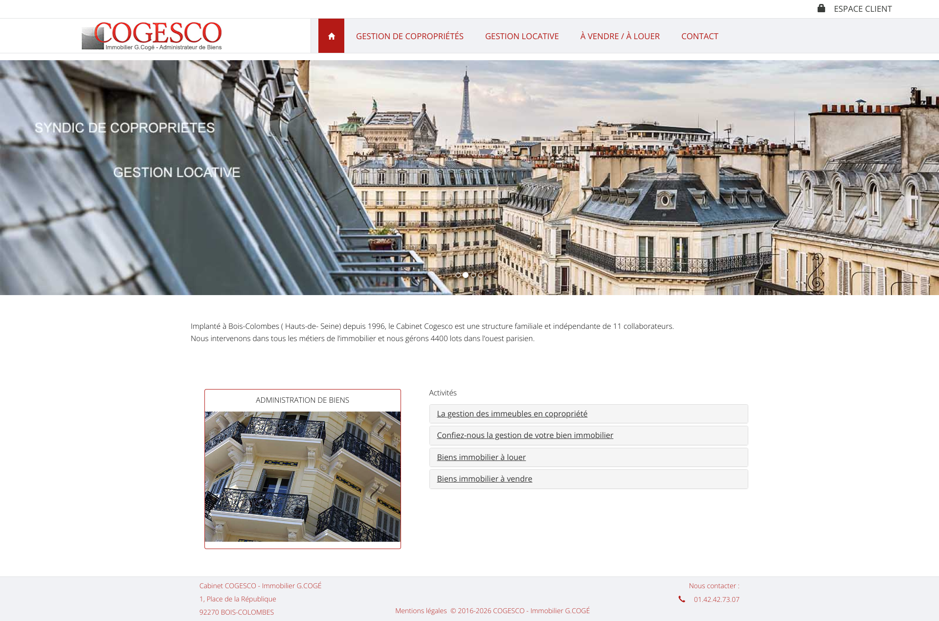 Aperçu du site