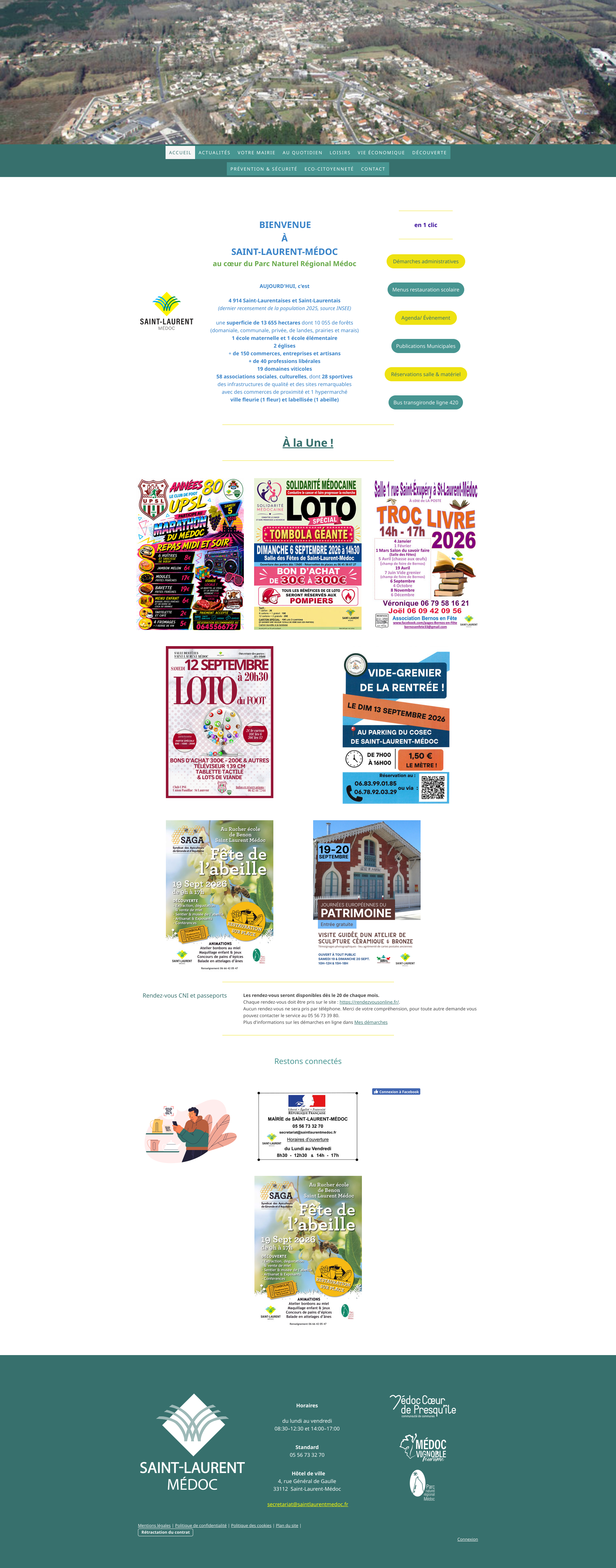 Aperçu du site