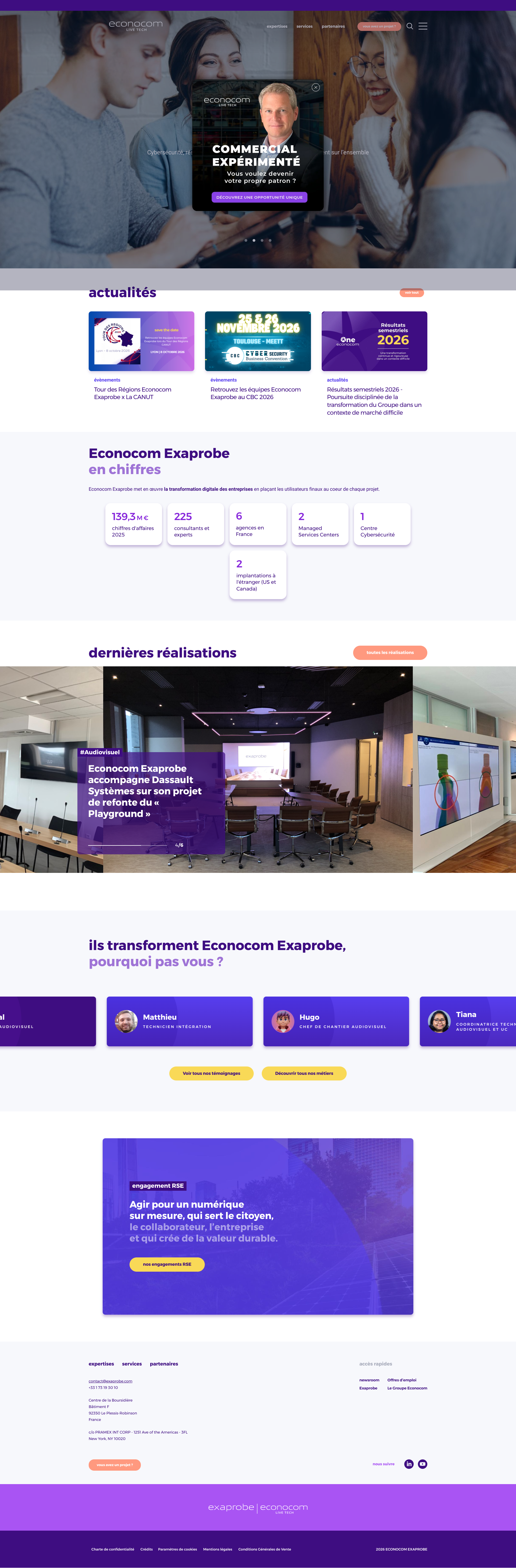 Aperçu du site