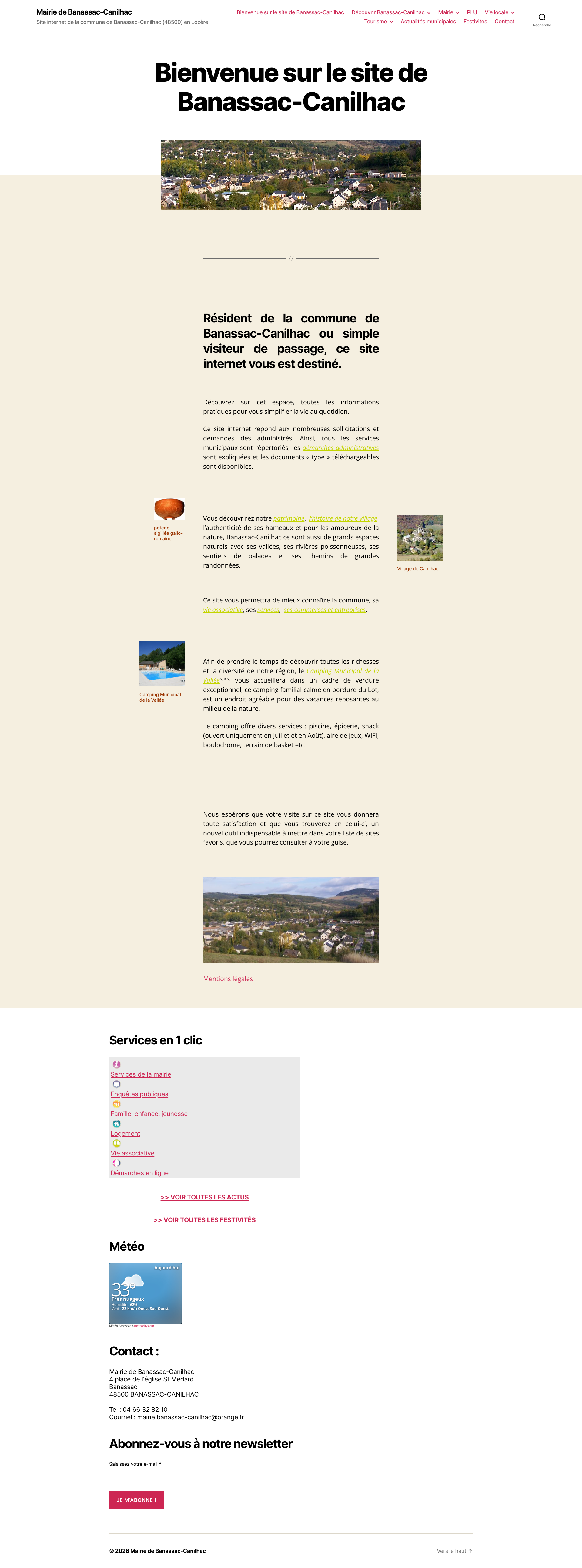Aperçu du site