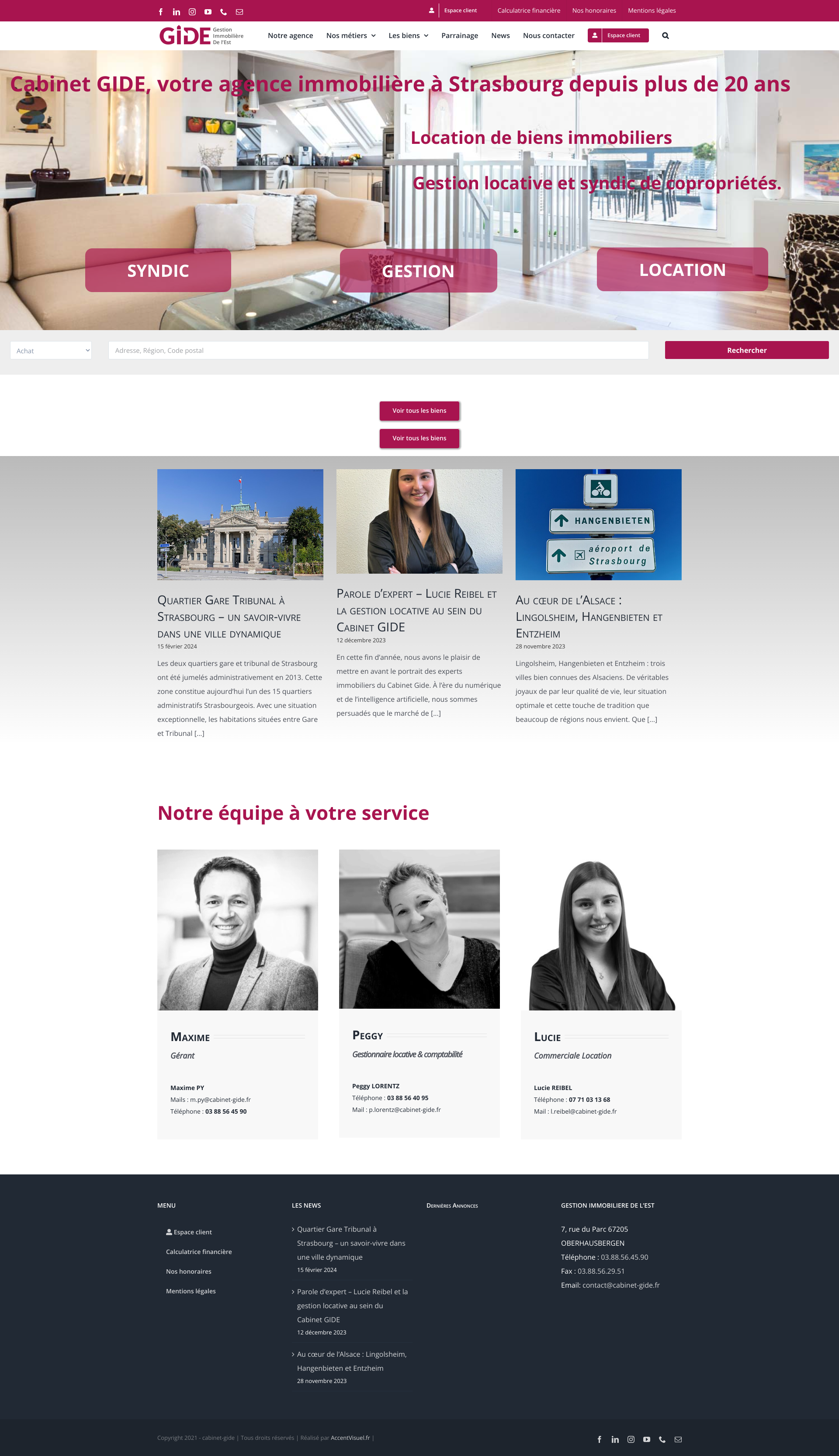 Aperçu du site