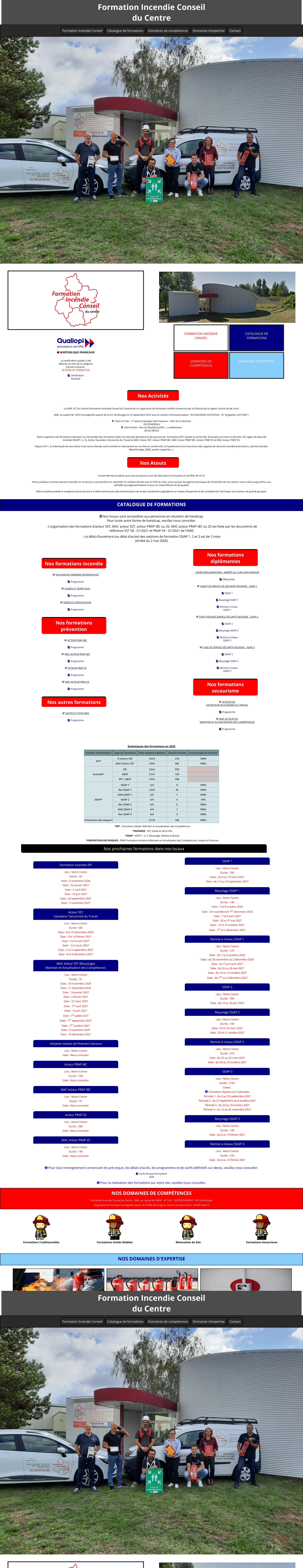 Aperçu du site